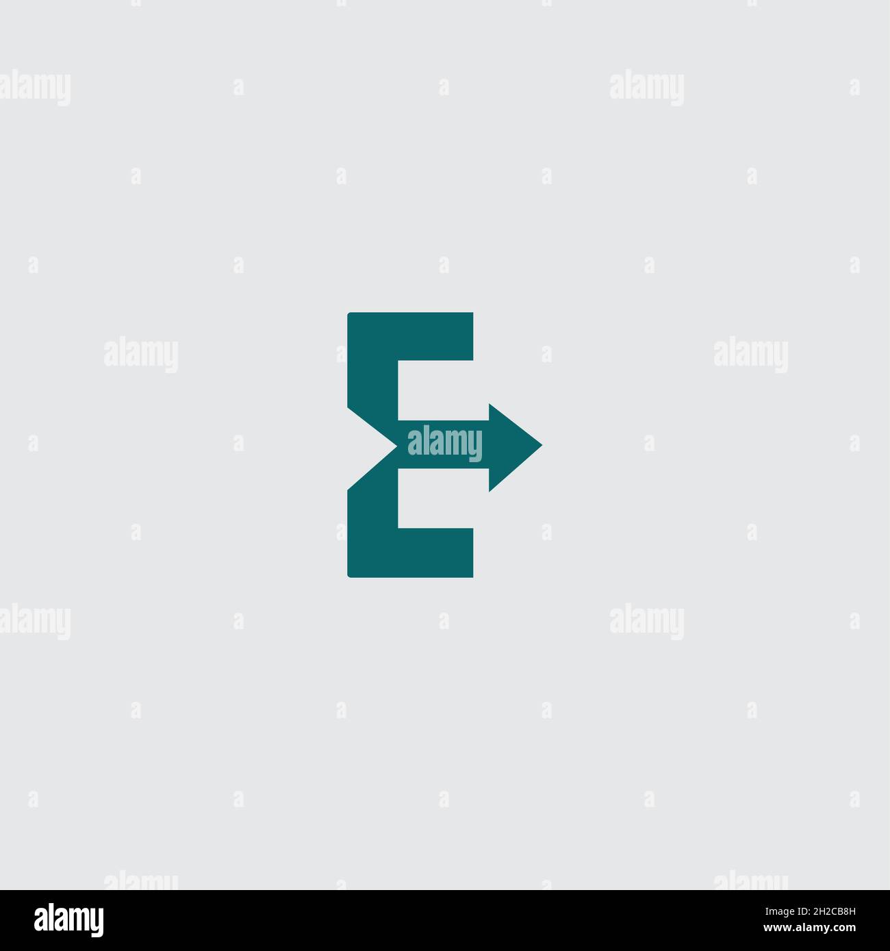 Initial Letter E Logo with Creative Modern Business Typography Vector ...