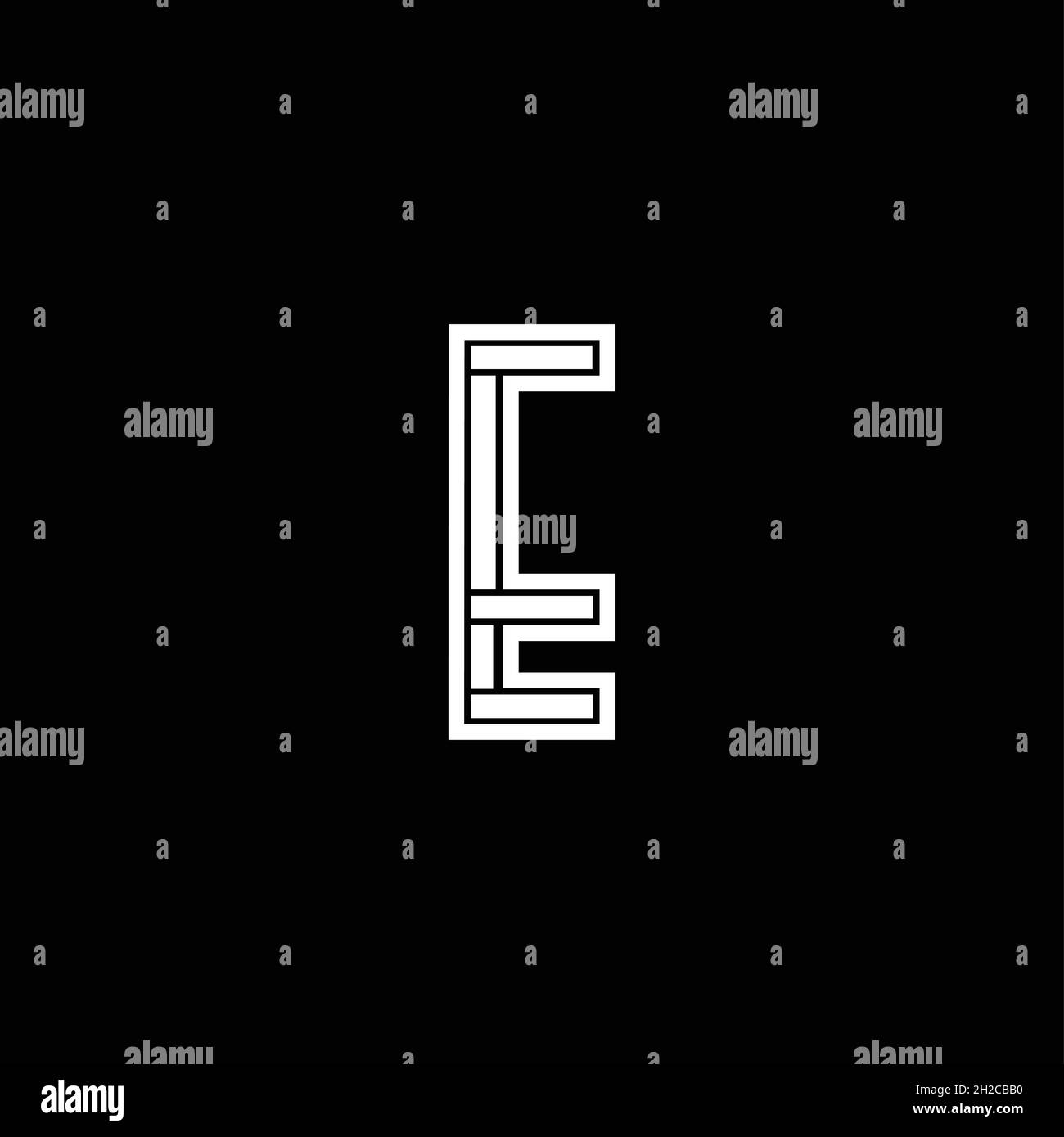 Initial Letter E Logo with Creative Modern Business Typography Vector ...