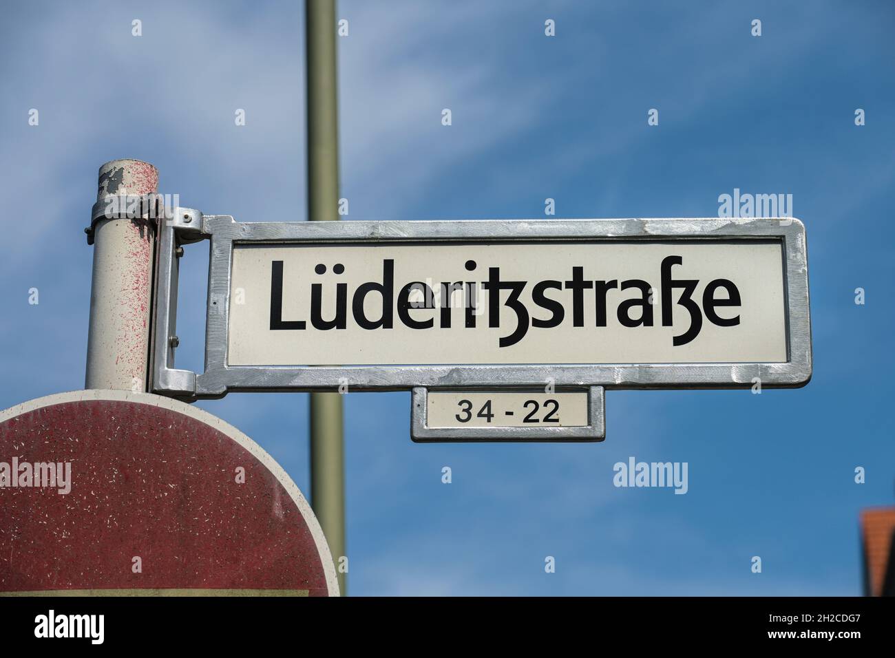 Straßenschild Lüderitzstraße, Afrikanisches Viertel, Wedding, Berlin, Deutschland Stock Photo