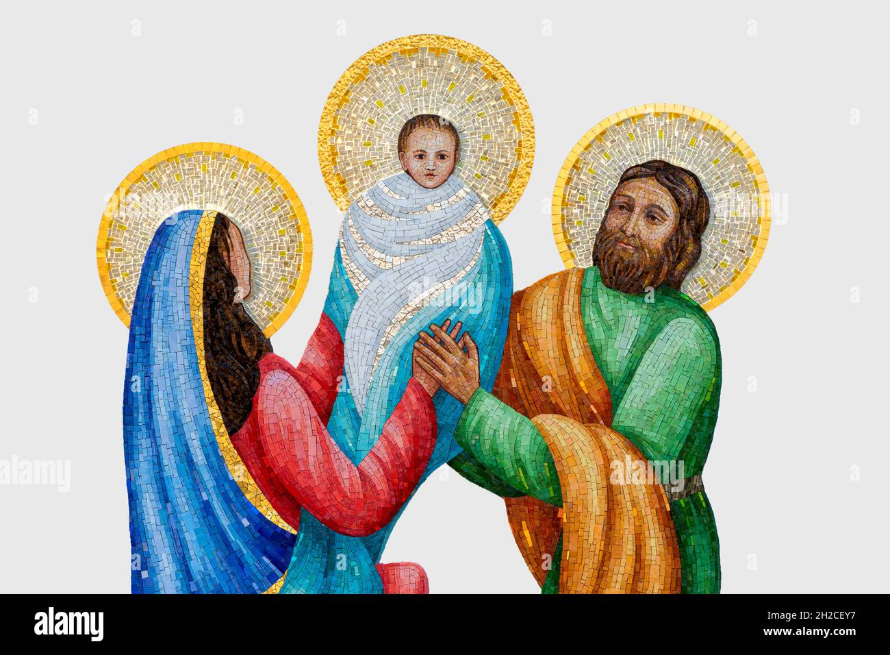 Mosaic of Jesus Christ with Mary and Joseph isolated on a white background Stock Photo - Alamy Mosaic of Jesus Christ with Mary and Joseph isolated on a white background Stock Photo - Alamy