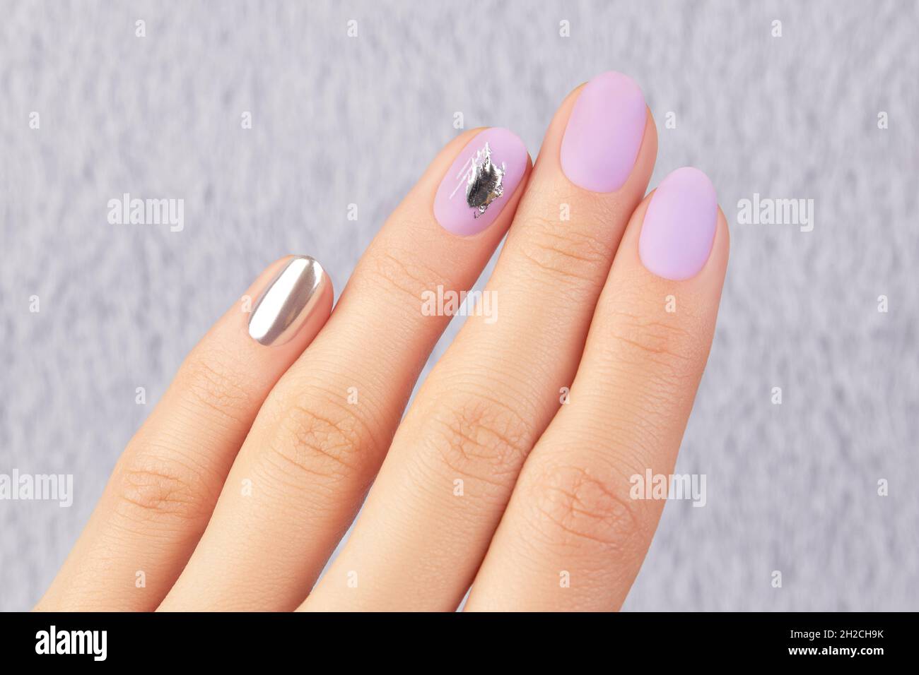 Womans Hands with Trendy Lavender Manicure. Spring Summer Nail Design Stock  Image - Image of fingernail, lavender: 226372517