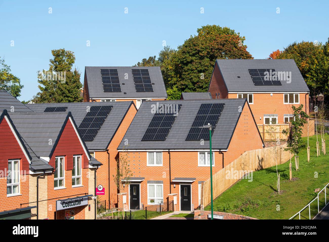 New Council Houses in Top Valley, Nottingham England UK Stock Photo