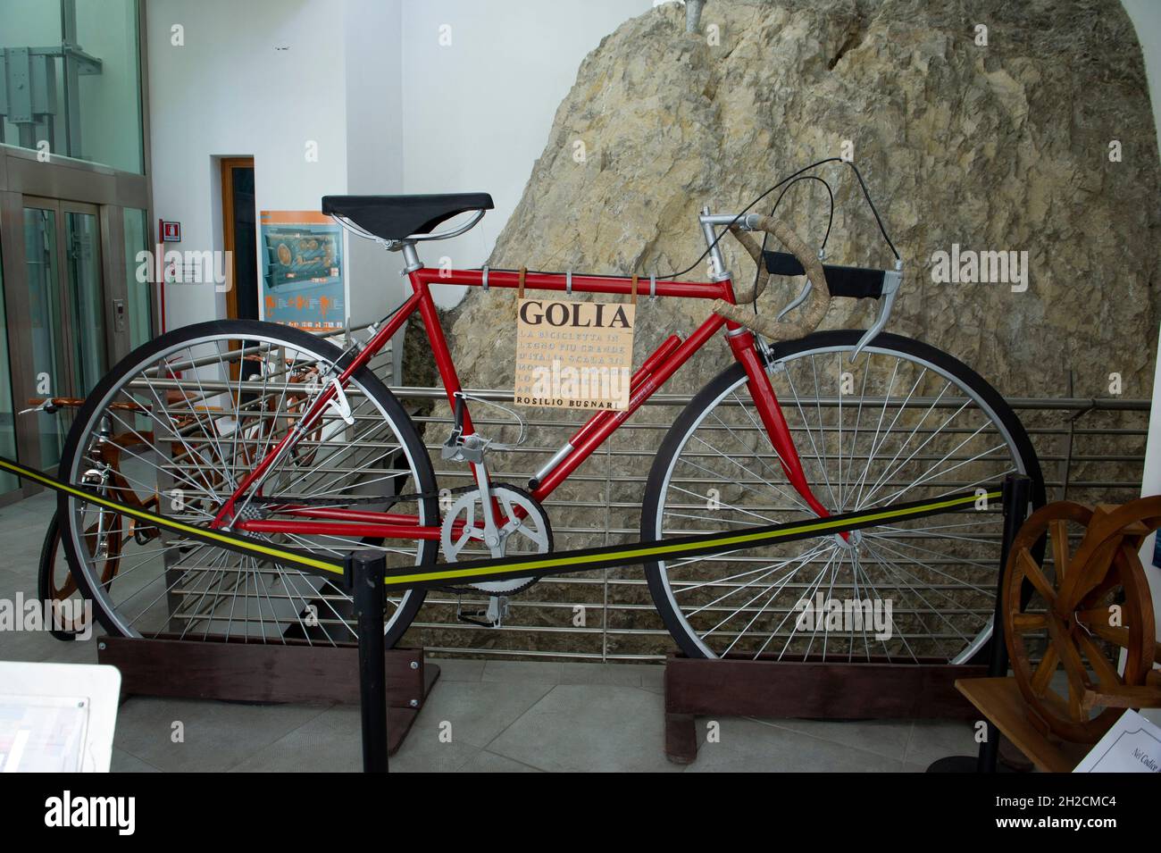 Europe, Italy, Lombardy, Province of Como, Magreglio, Madonna del Ghisallo cycling museum. Stock Photo