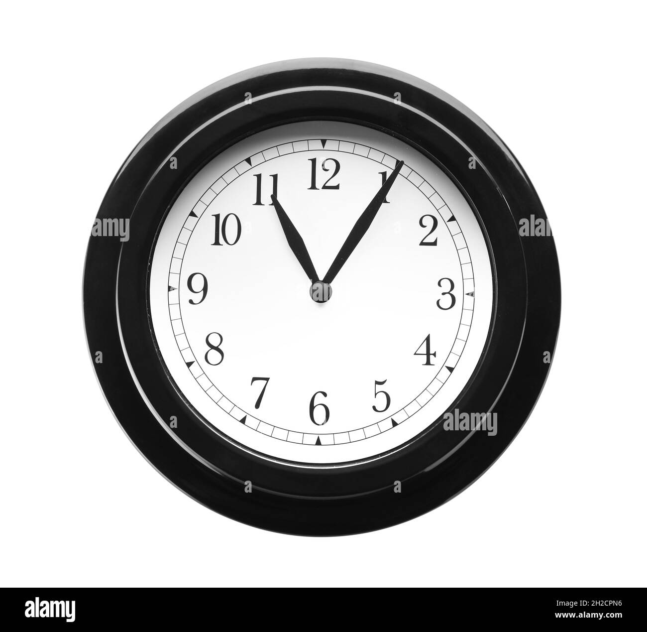 Modern clock on white background. Time management Stock Photo - Alamy