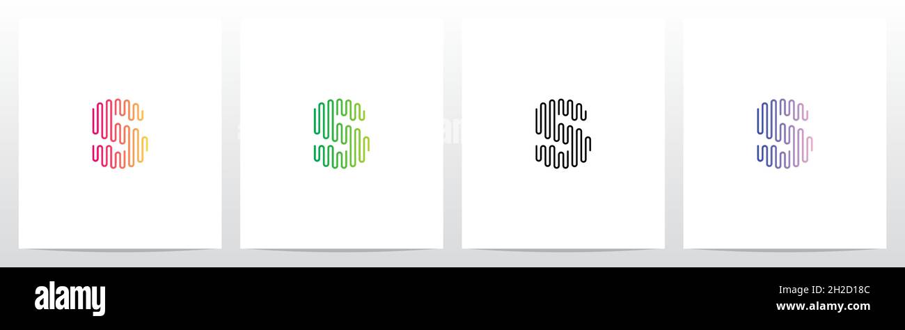 Sound Wave Lines Letter Logo Design S Stock Vector