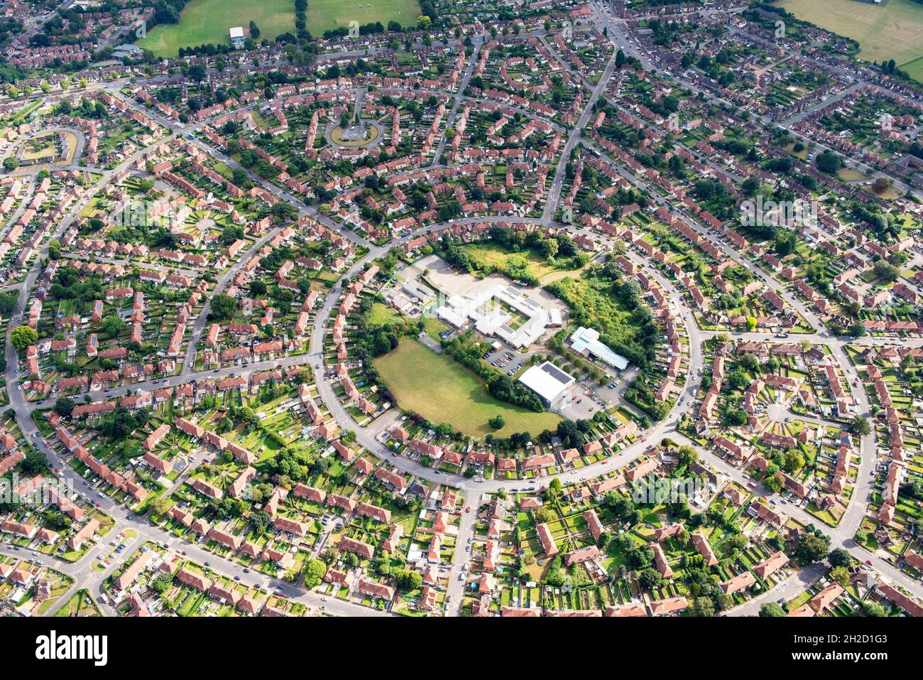 Aerial Image of Aspley in Nottingham Nottinghamshire England UK Stock