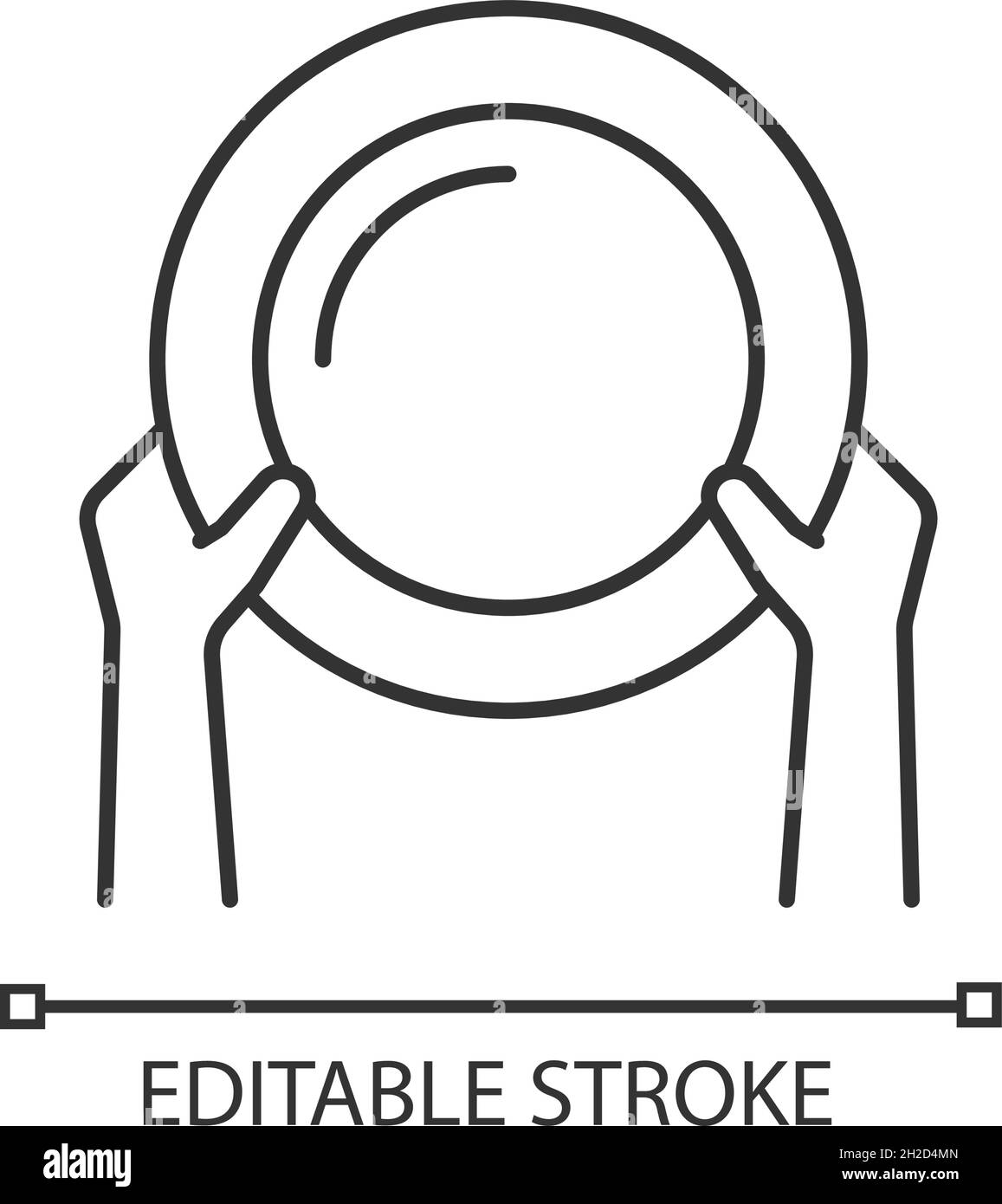 Asking for food linear icon Stock Vector Image & Art - Alamy
