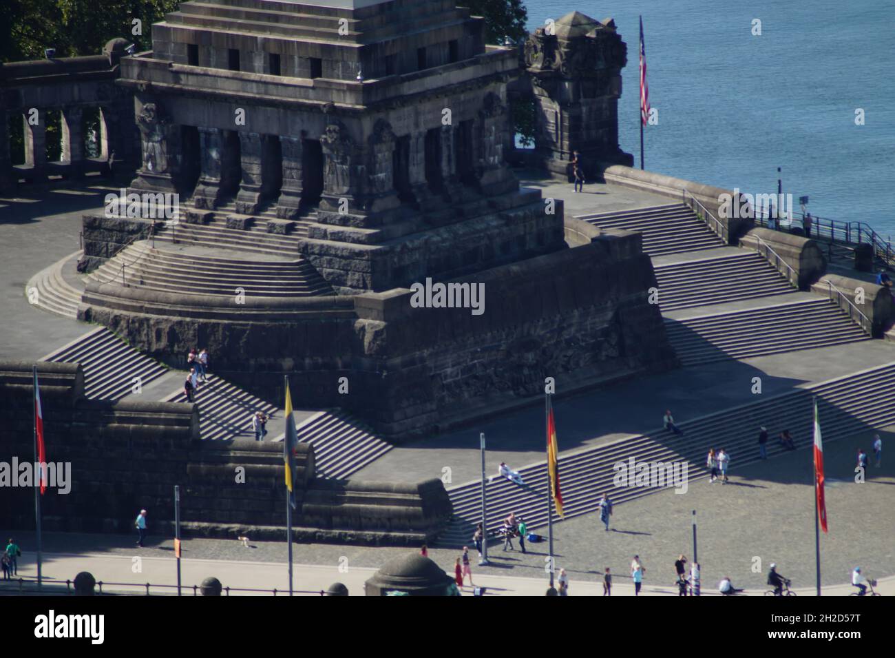 Deutsches Eck in Koblenz Stock Photo Alamy