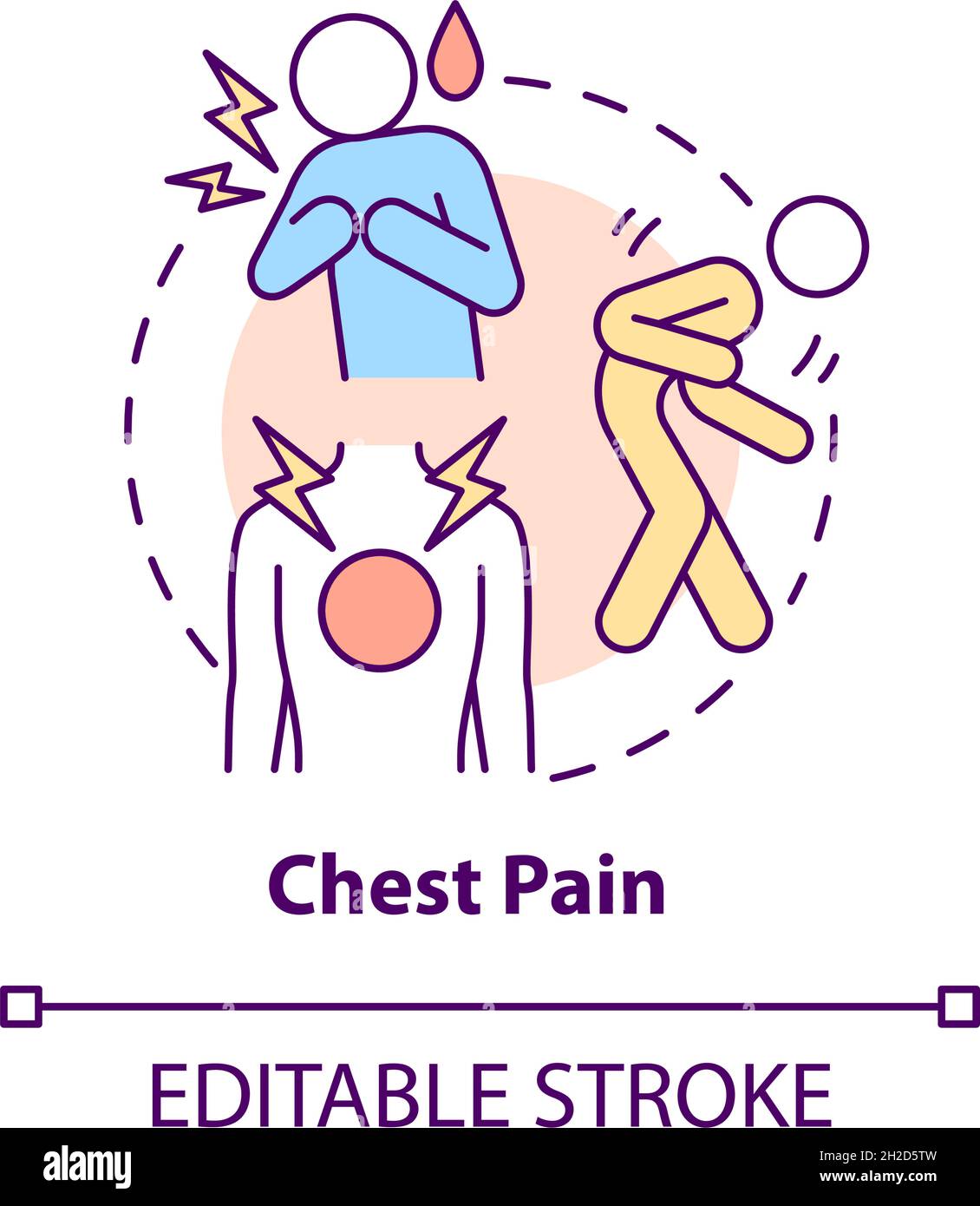 Chest pain concept icon Stock Vector Image & Art Alamy