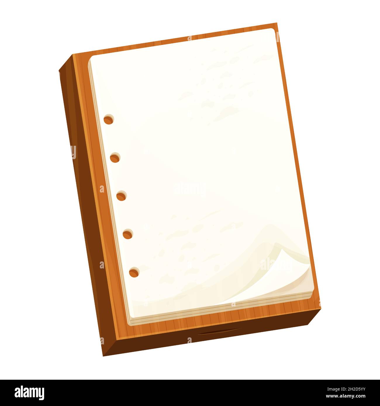 Checklist on a wooden board note paper, to do work in cartoon style ...