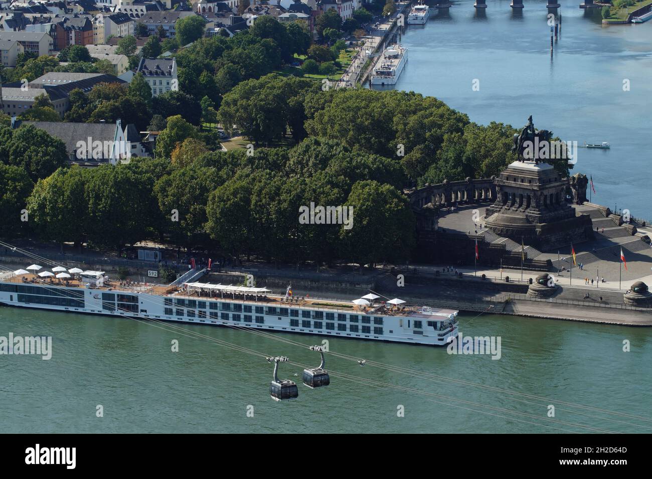 Deutsches Eck in Koblenz Stock Photo Alamy