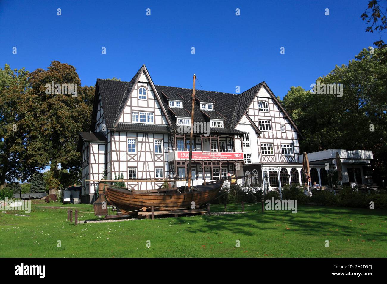 Kloster, Hotel Hitthim, Hiddensee island, Baltic Sea, Mecklenburg-Pomerania, Germany, Europe Stock Photo