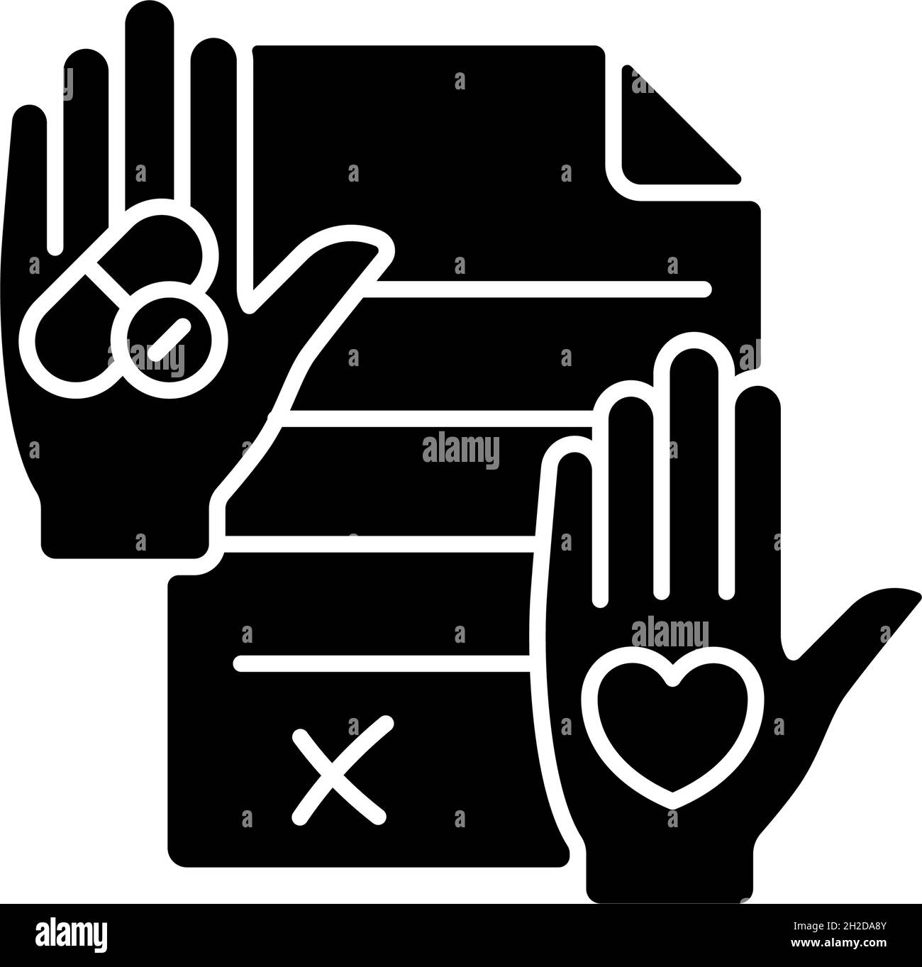 Informed consent black glyph icon Stock Vector Image & Art - Alamy
