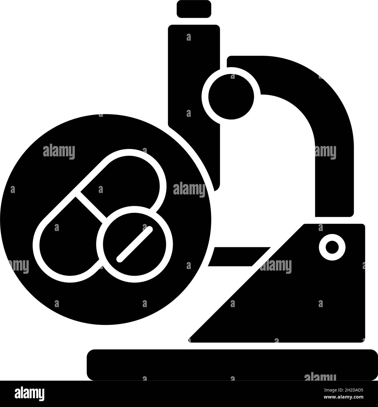 Testing drugs black glyph icon Stock Vector
