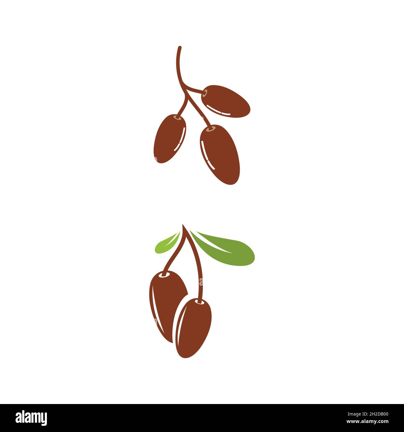 Date Bean icon vector illustration logo template Stock Photo