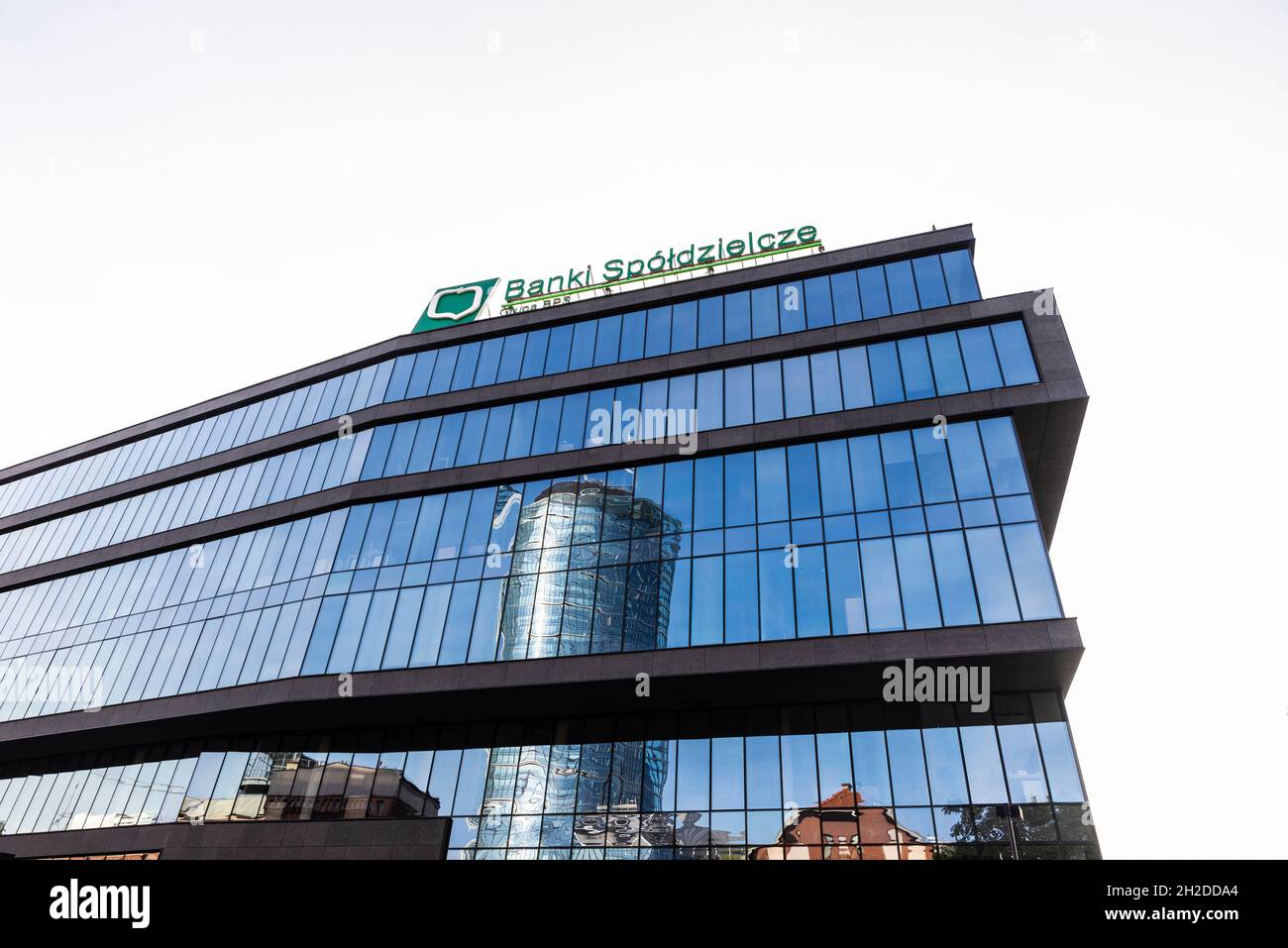 Warsaw, Poland - September 2, 2018: Facade of the Warszawski Spoldzielcze Bank or BPS in Warsaw, Poland Stock Photo