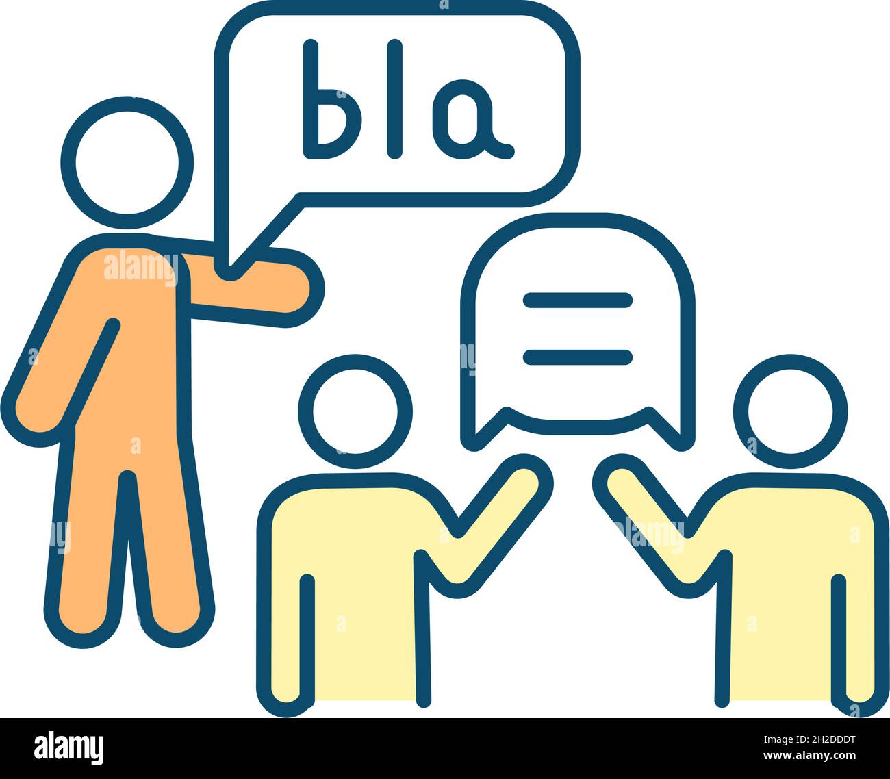 Chronic interrupter RGB color icon Stock Vector