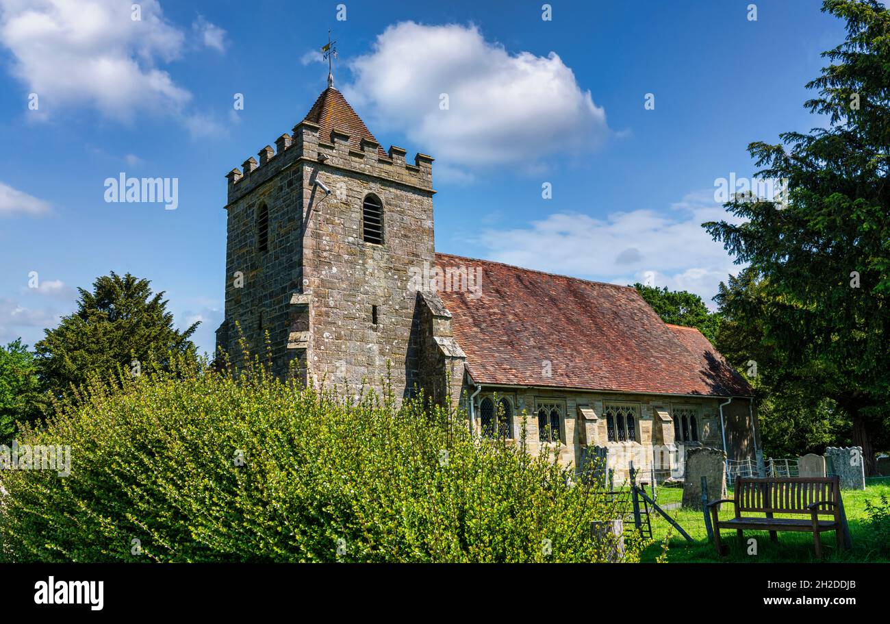 The Parish Church of St Thomas a Becket Church in Capel near Royal Tunbridge Wells in Kent, England Stock Photo