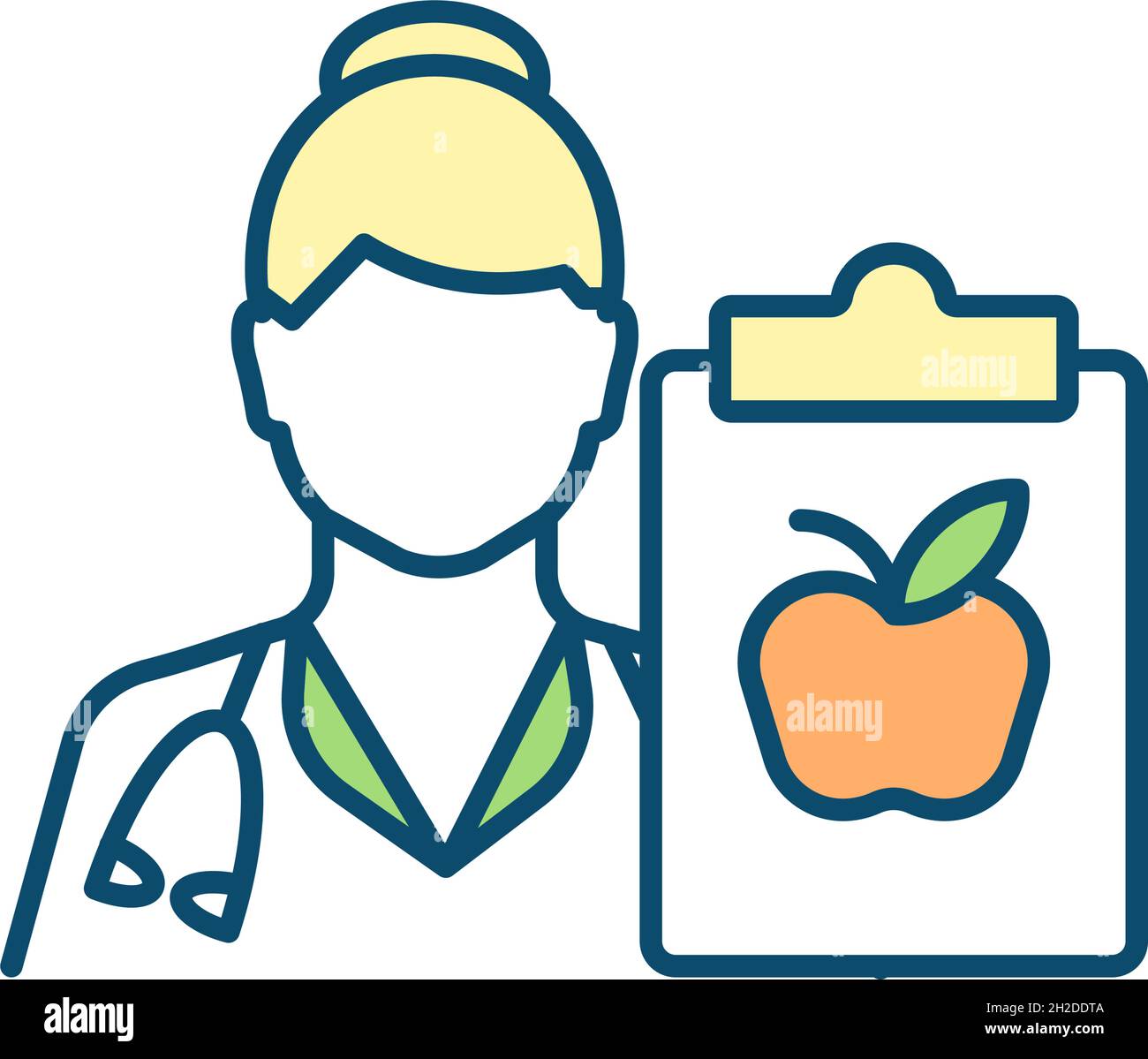 Physician nutrition specialist RGB color icon Stock Vector Image & Art