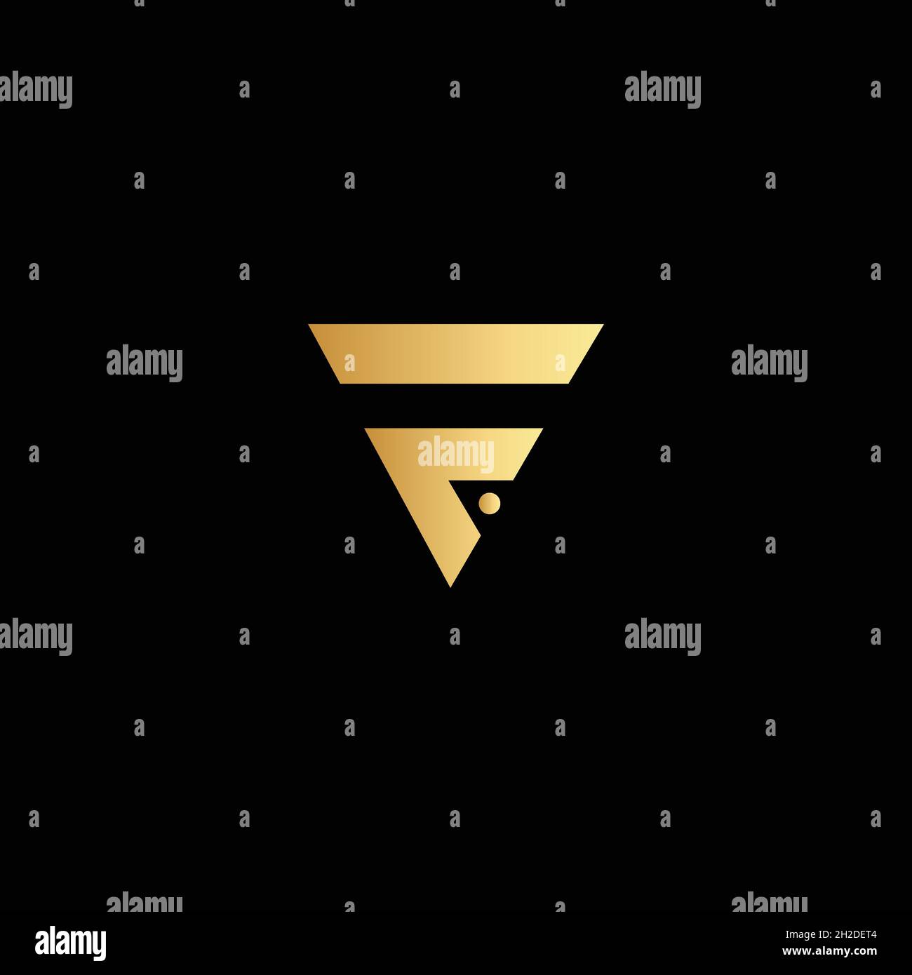 Letter F Logo Icon Design Template. Technology Abstract Vector Logotype Stock Vector