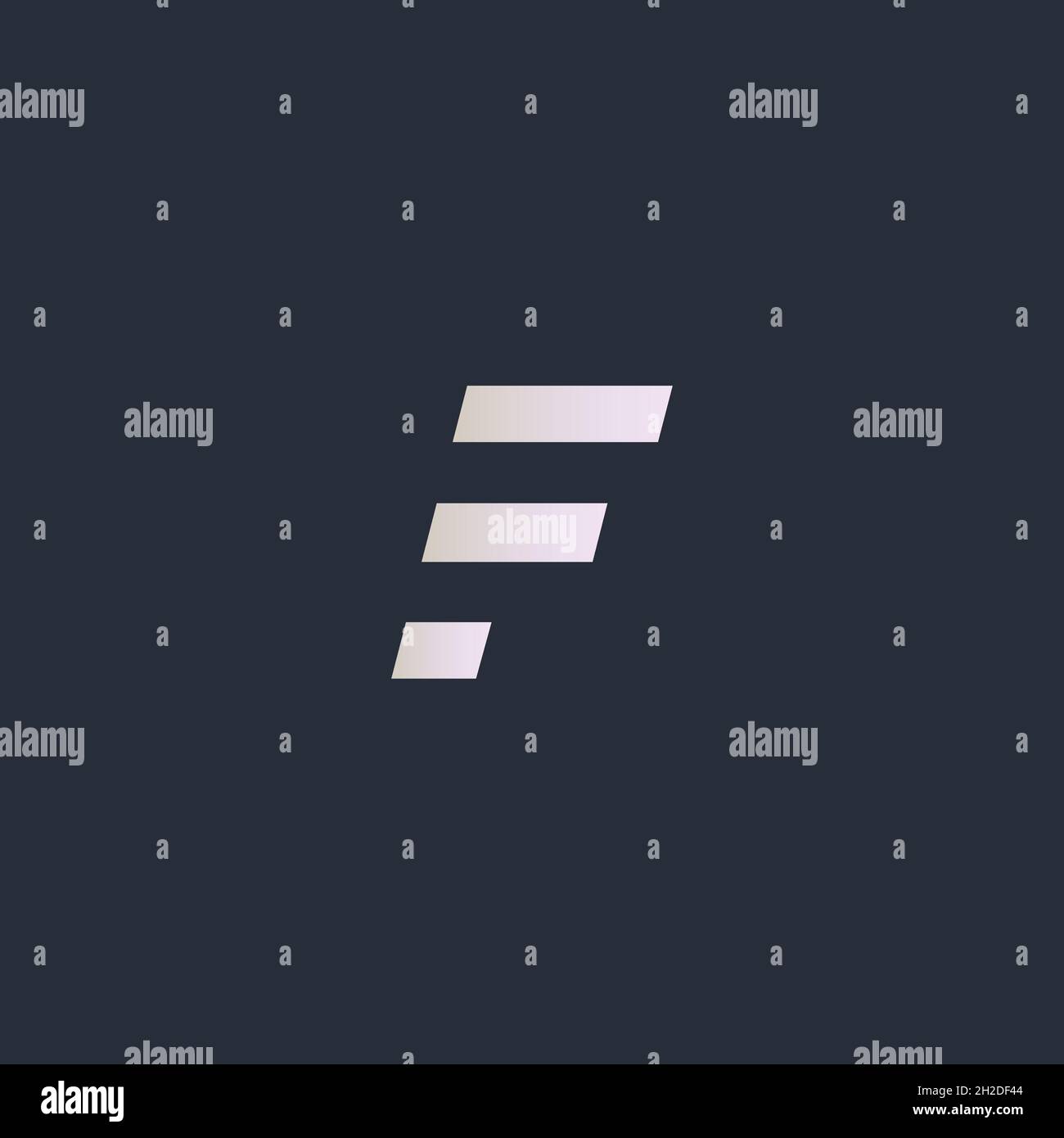 Letter F Logo Icon Design Template. Technology Abstract Vector Logotype Stock Vector
