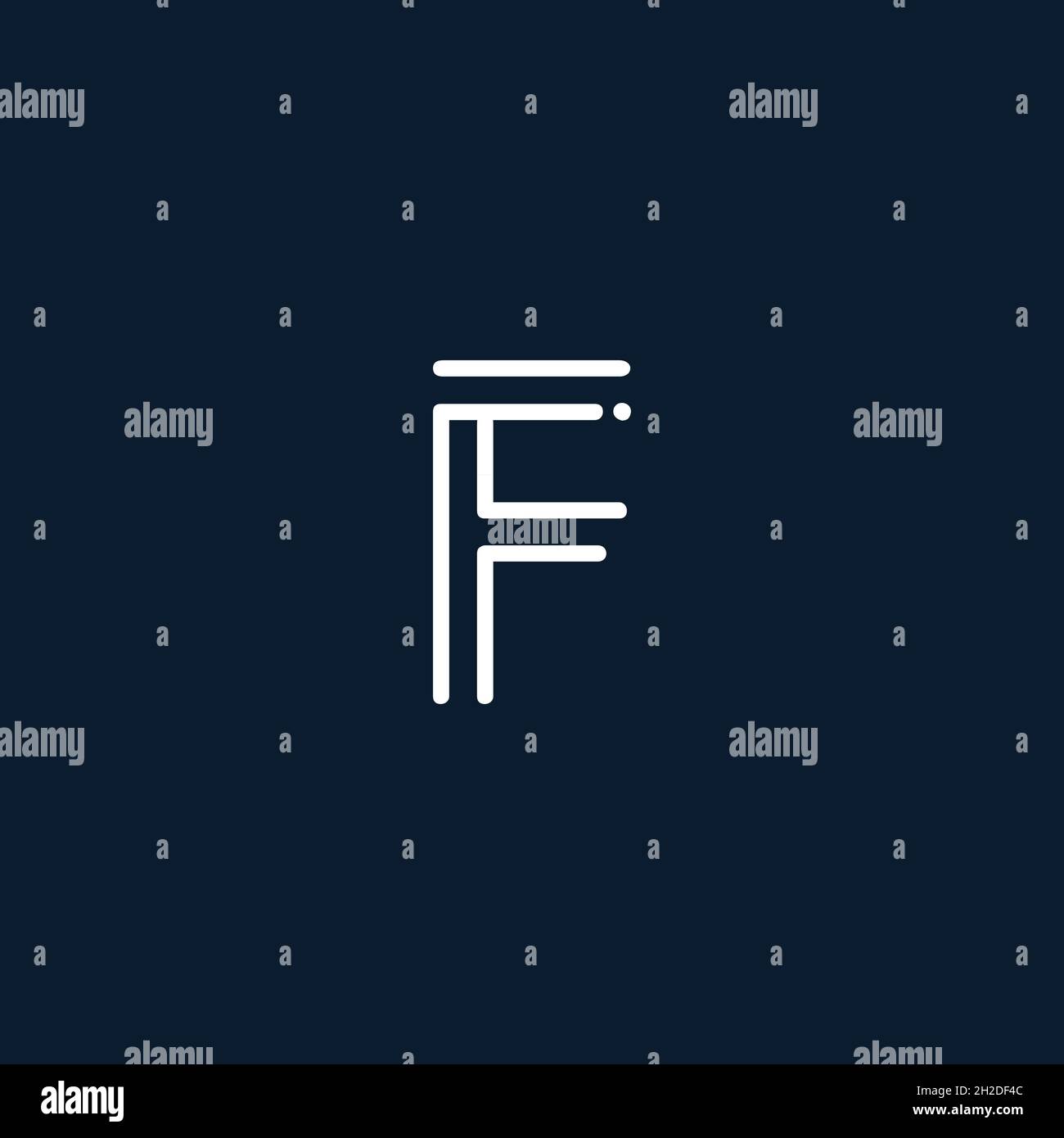 Letter F Logo Icon Design Template. Technology Abstract Vector Logotype Stock Vector