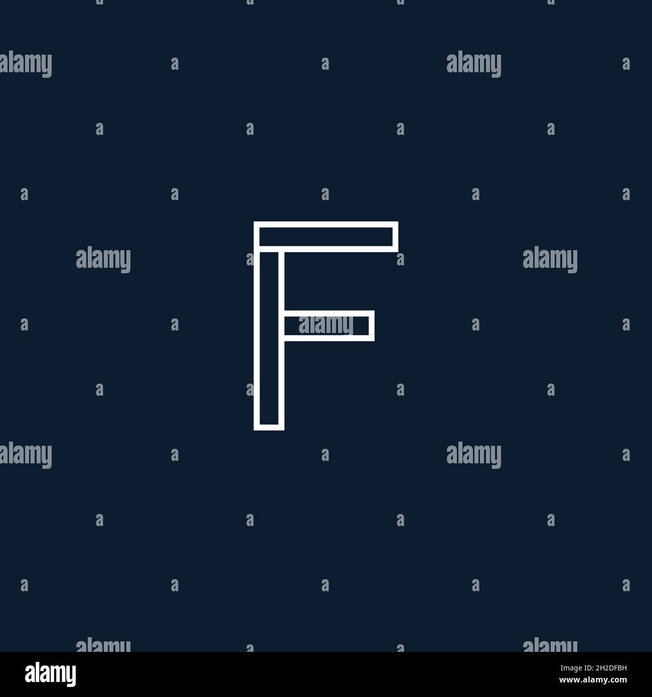 Letter F Logo Icon Design Template. Technology Abstract Vector Logotype Stock Vector