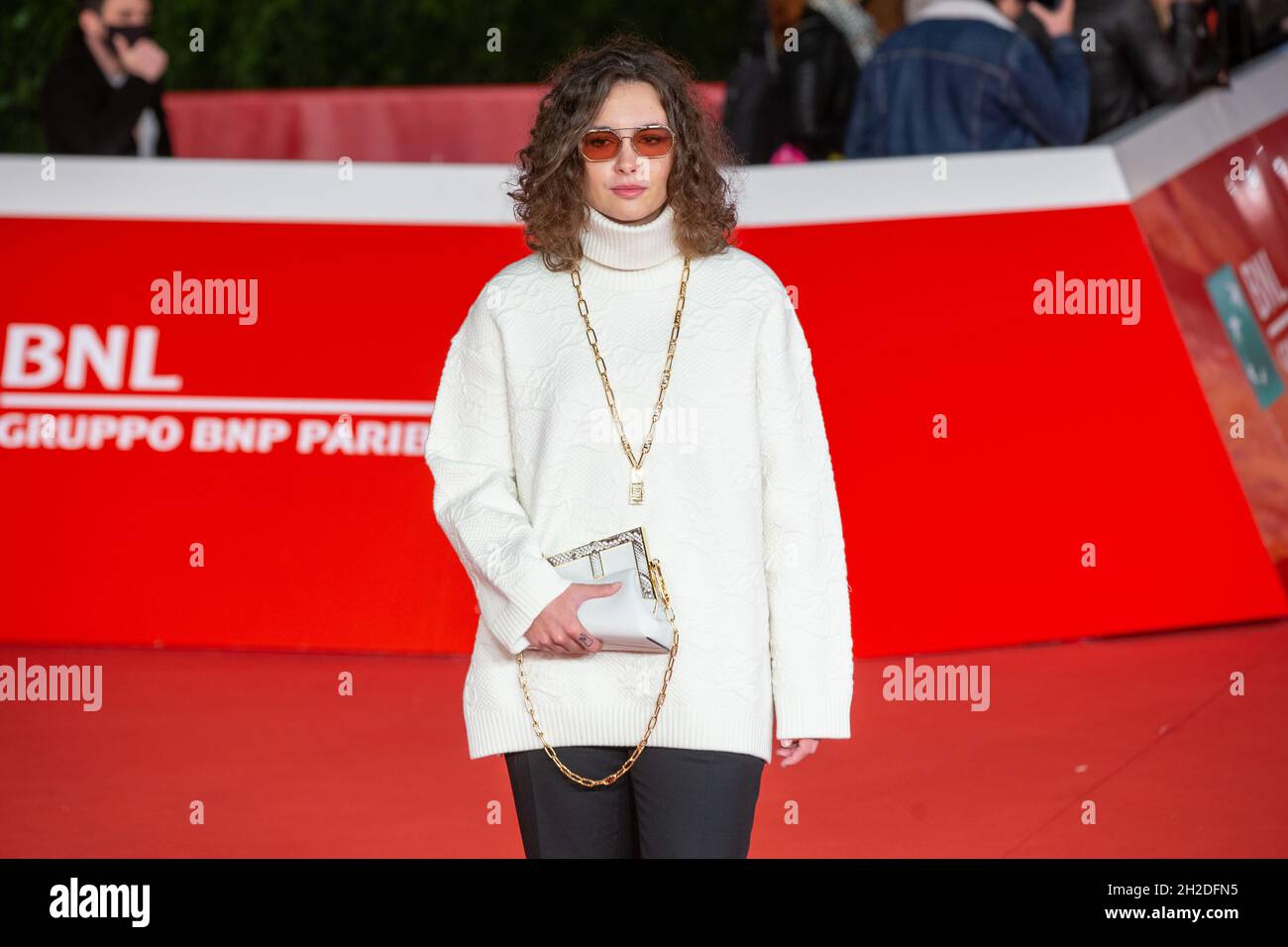 Madame attends red carpet of 'Caterina Caselli – Una vita, cento vite' during 16th Rome Film Fest 2021 on October 20, 2021 (Photo by Matteo Nardone/Pacific Press/Sipa USA) Stock Photo