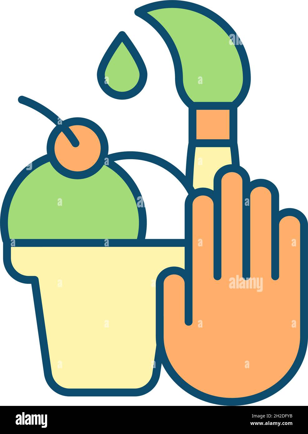 Adding food coloring to ice cream RGB color icon Stock Vector Image & Art Alamy