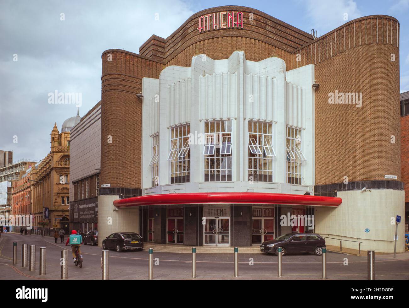 The Athena is an Art Deco style Grade II listed events venue in the cultural quarter of Leicester City Centre, England. Built originally as a cinema. Stock Photo