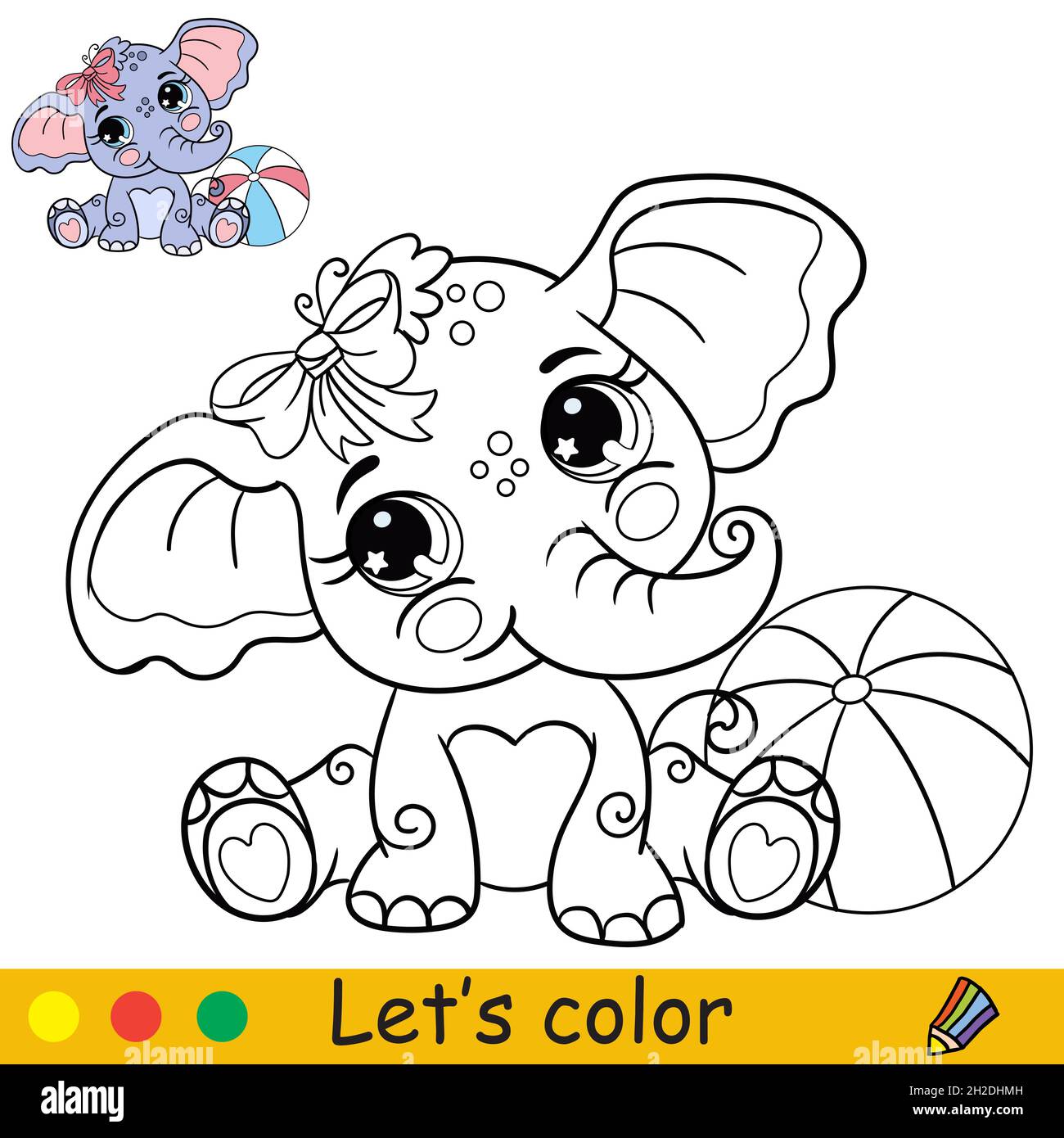 Elefante bebe Kawaii para colorir by PoccnnIndustriesPT on DeviantArt