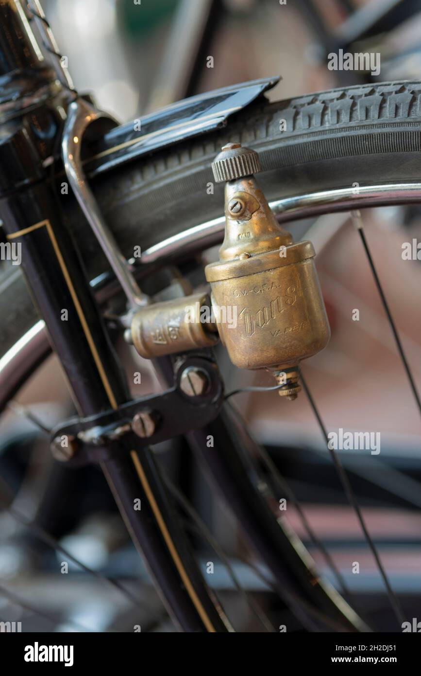 Old Bike or Bicycle Dynamo Stock Photo