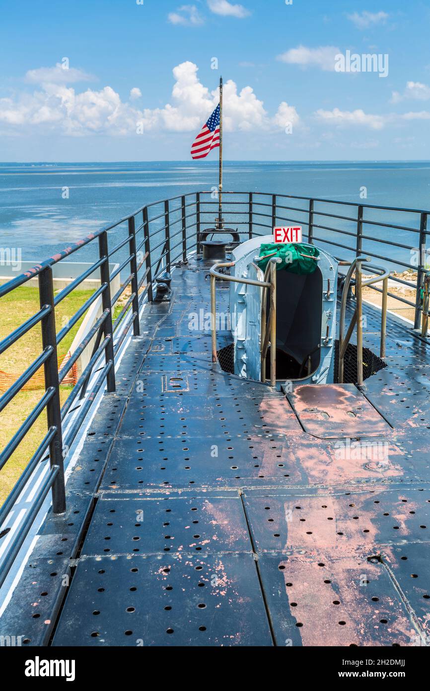 USS Drum submarine at the Battleship Memorial Park in Mobile, Alabama Stock Photo
