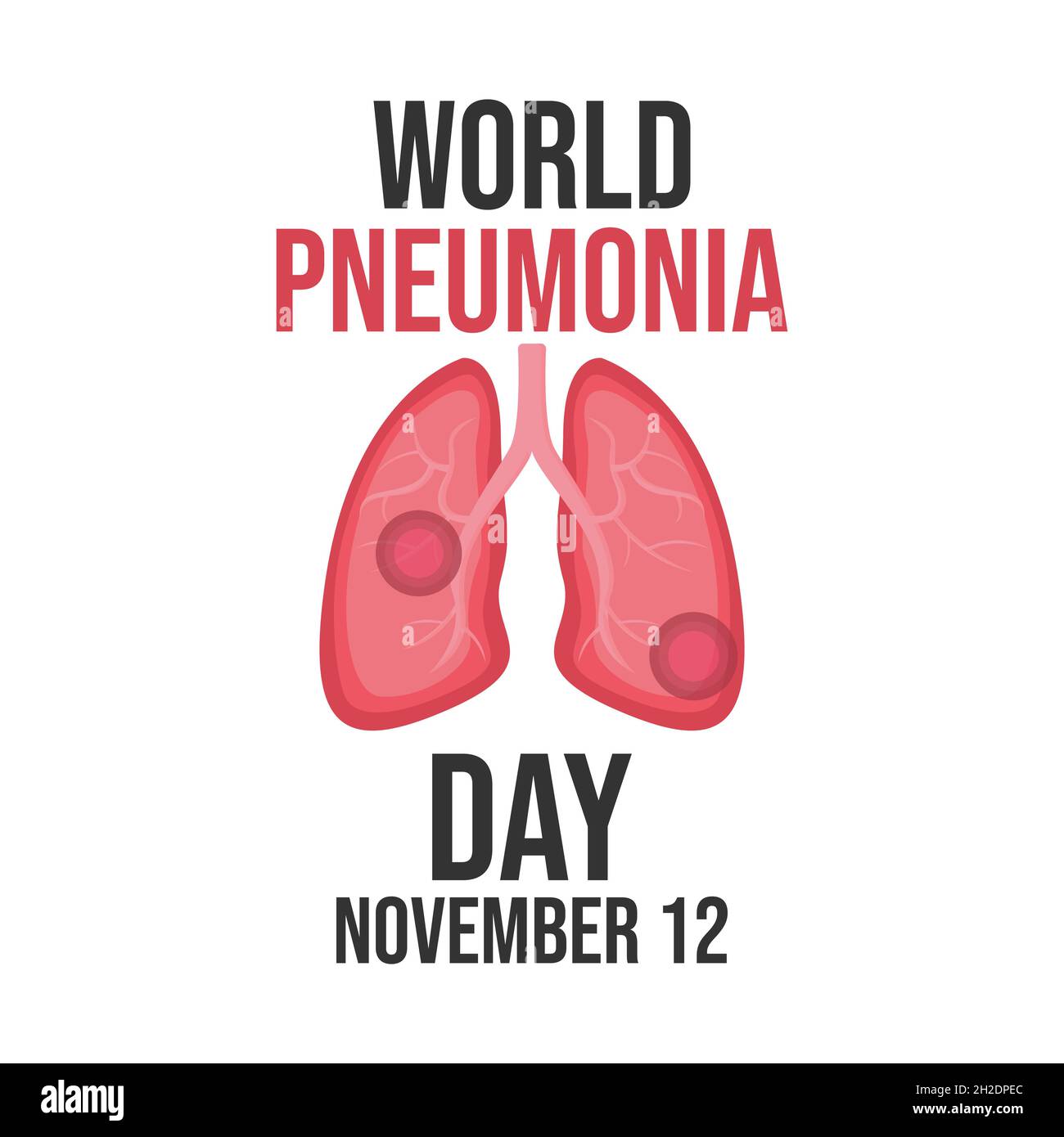 World pneumonia day concept background design vector image. Vector graphic of world pneumonia day good for world pneumonia day celebration Stock Vector