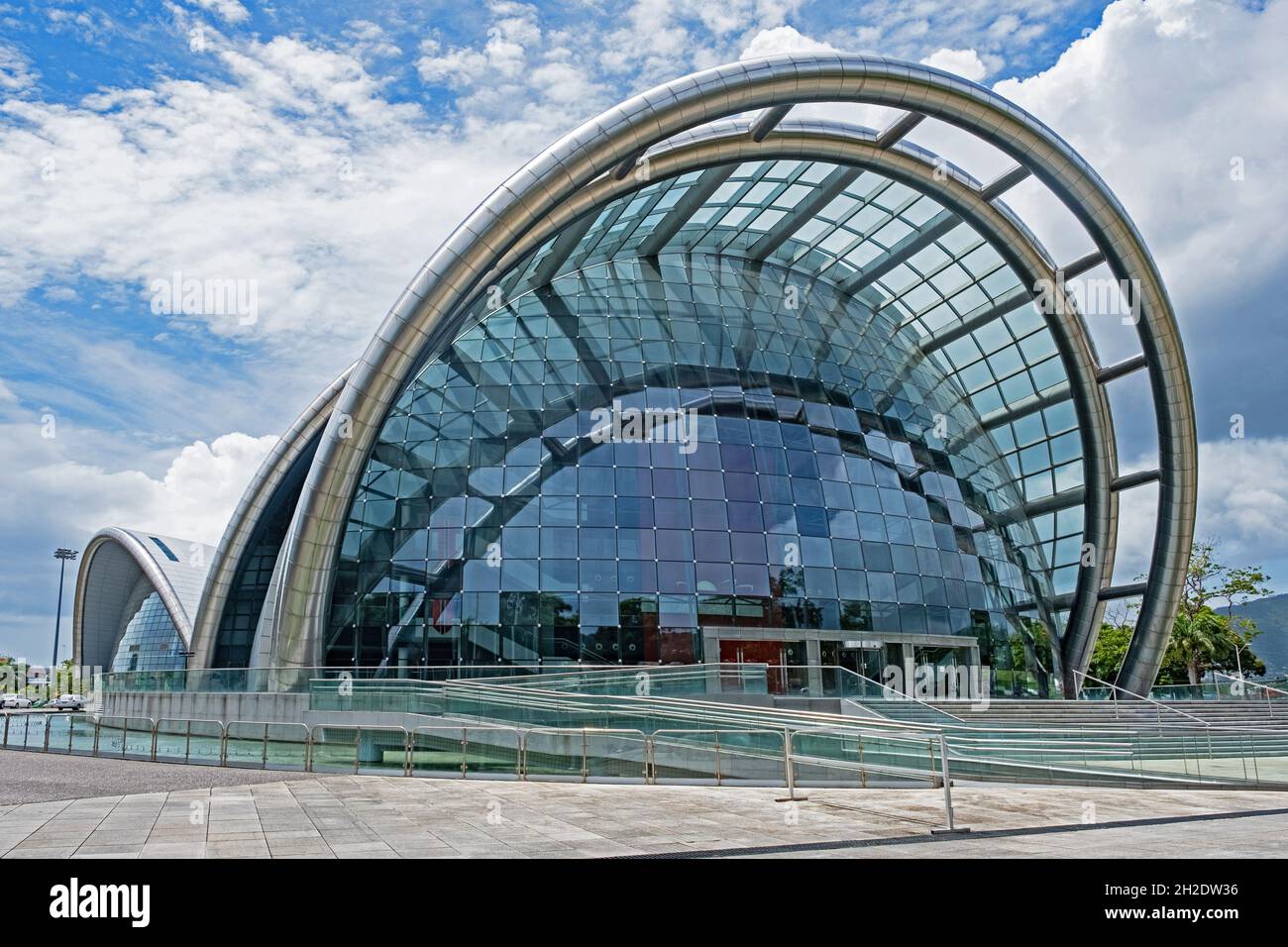 National Academy for the Performing Arts / NAPA, concert hall and music school in Port of Spain, capital city of Trinidad and Tobago in the Caribbean Stock Photo