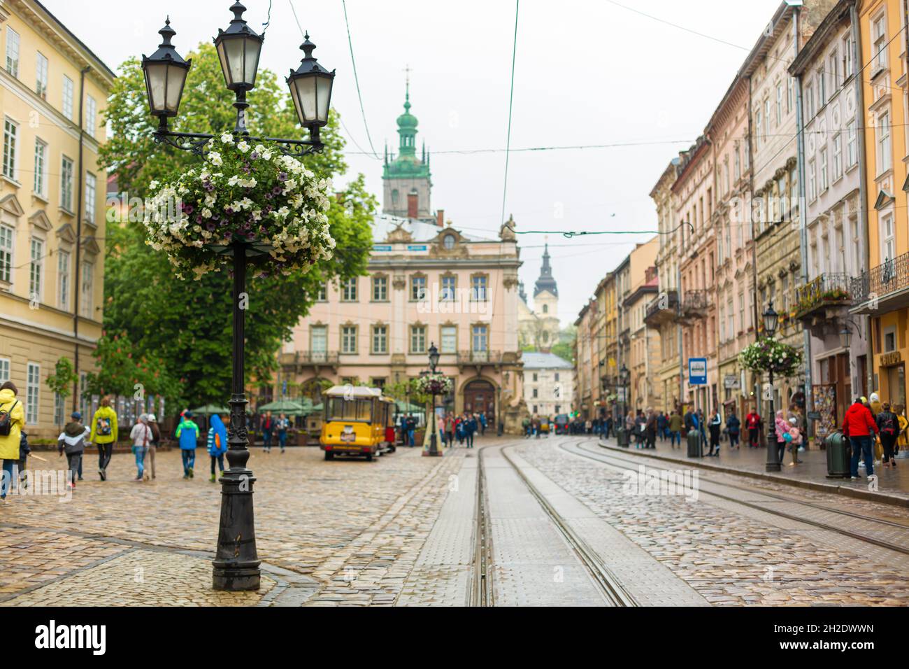 The Architecture Of Buildings On The Central Square Of The City Of Lviv 