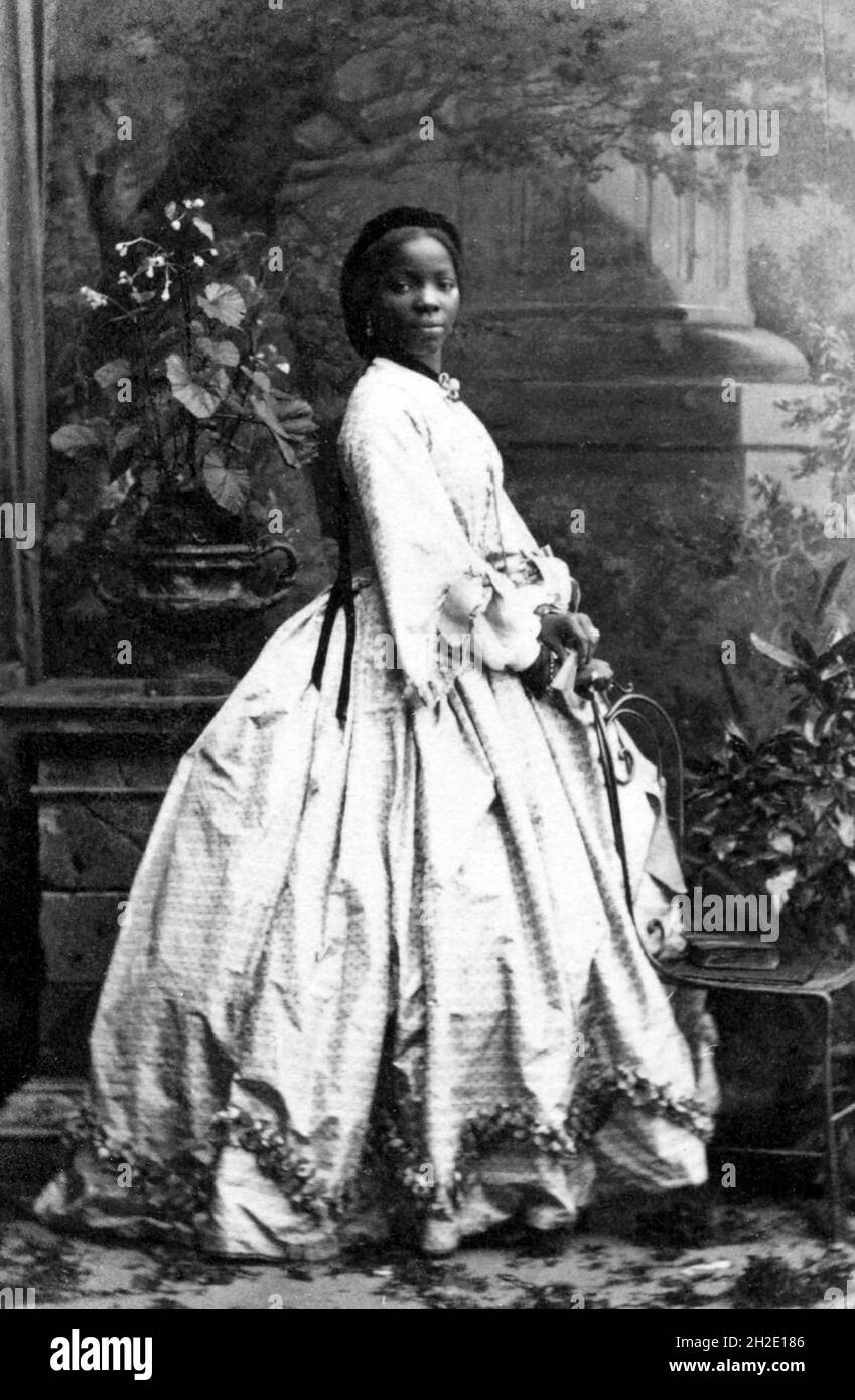 Portrait of Sara Forbes Bonetta (1843-1880) by Camille Silvy, 1862 Stock Photo
