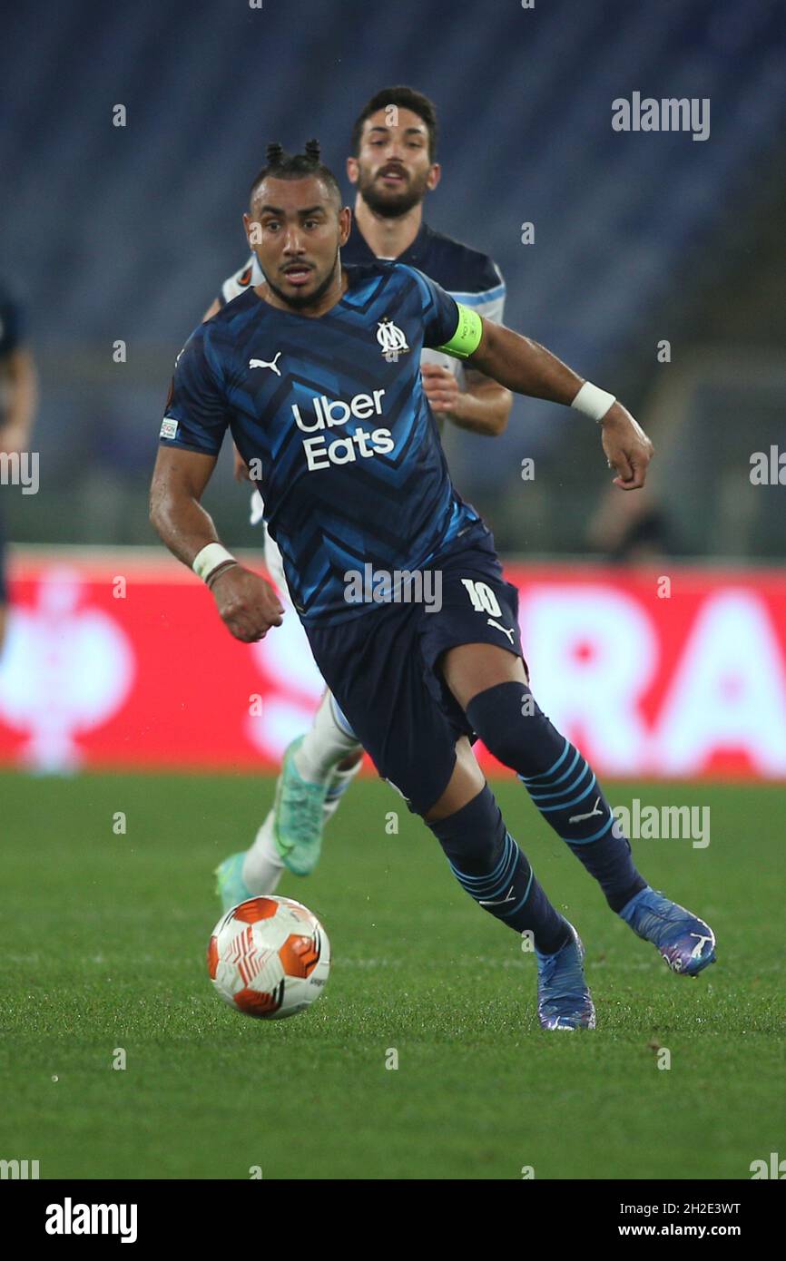 Rome, Italy. 21st Oct, 2021. ROME, Italy - 21.10.2021: DIMITRI PAYET (OLY) in action during the Uefa Europe League Group E football match between SS LAZIO VS OLYMPIQUE MARSIGLIA at Olympic stadium in Rome. Credit: Independent Photo Agency/Alamy Live News Stock Photo