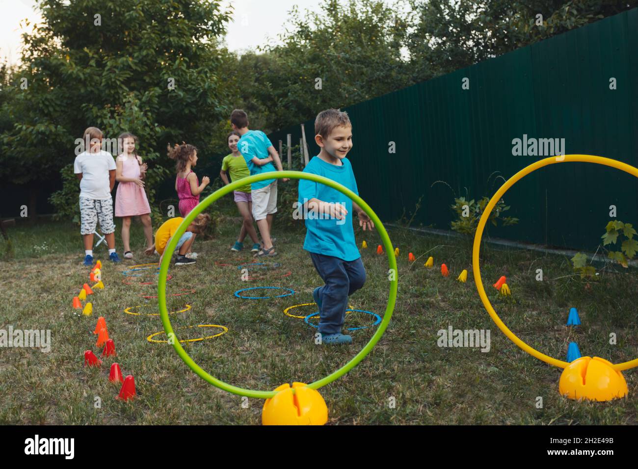 fun-and-healthy-games-for-kids-outdoors-stock-photo-alamy