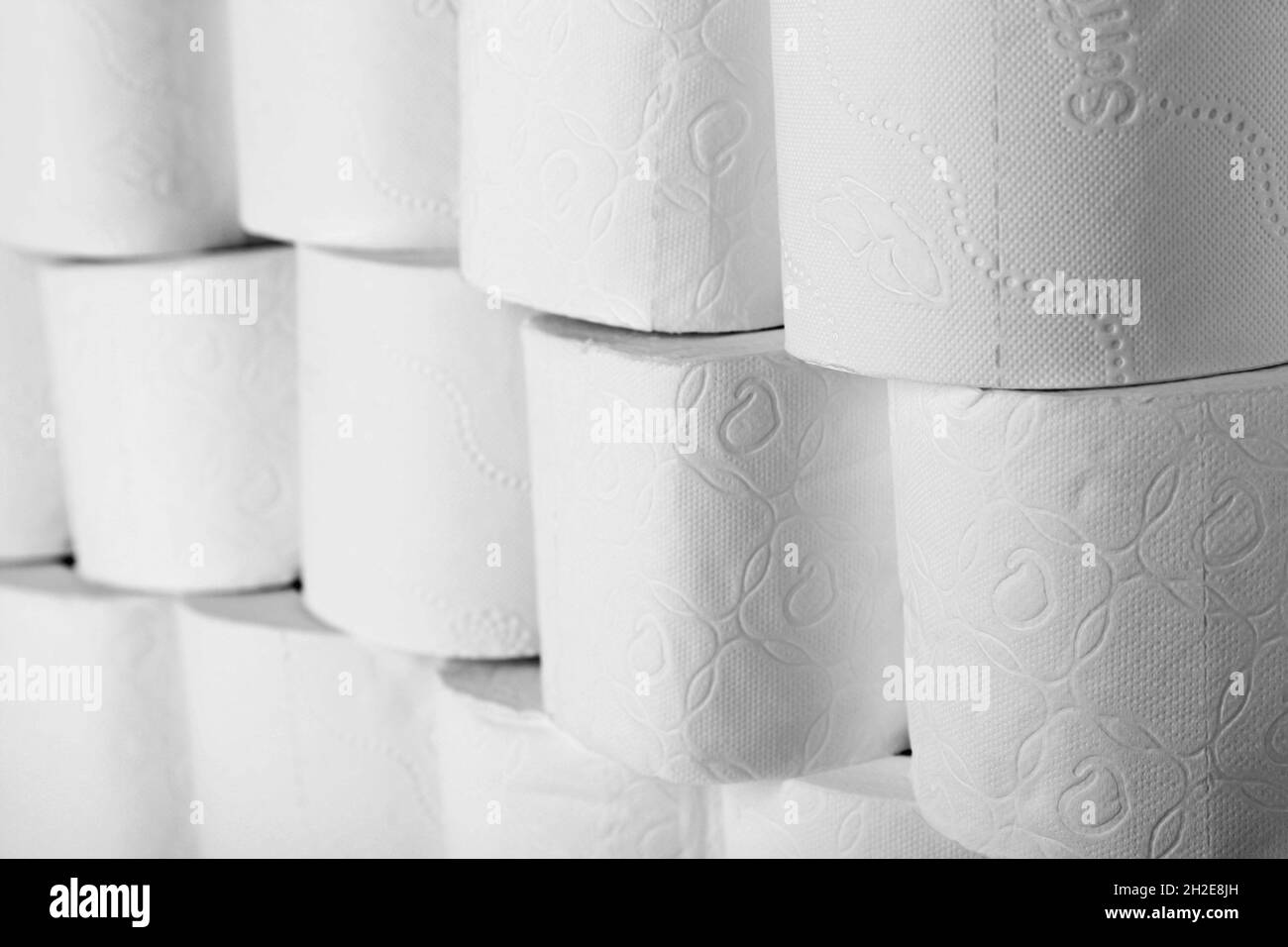 Many rolls of toilet paper as background. Personal hygiene Stock Photo Alamy