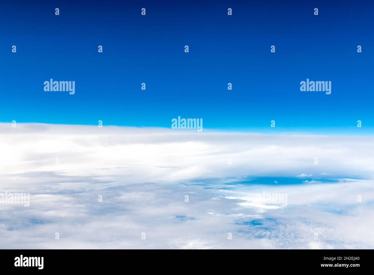 Simplicity and beauty of clouds in a blue sky. Stock Photo