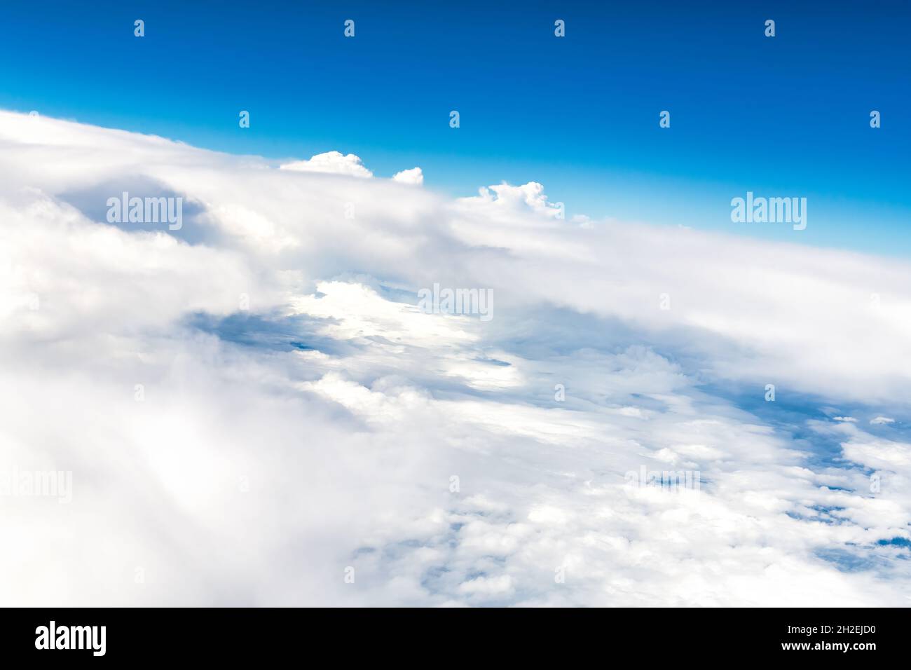 Simplicity and beauty of clouds in a blue sky. Stock Photo