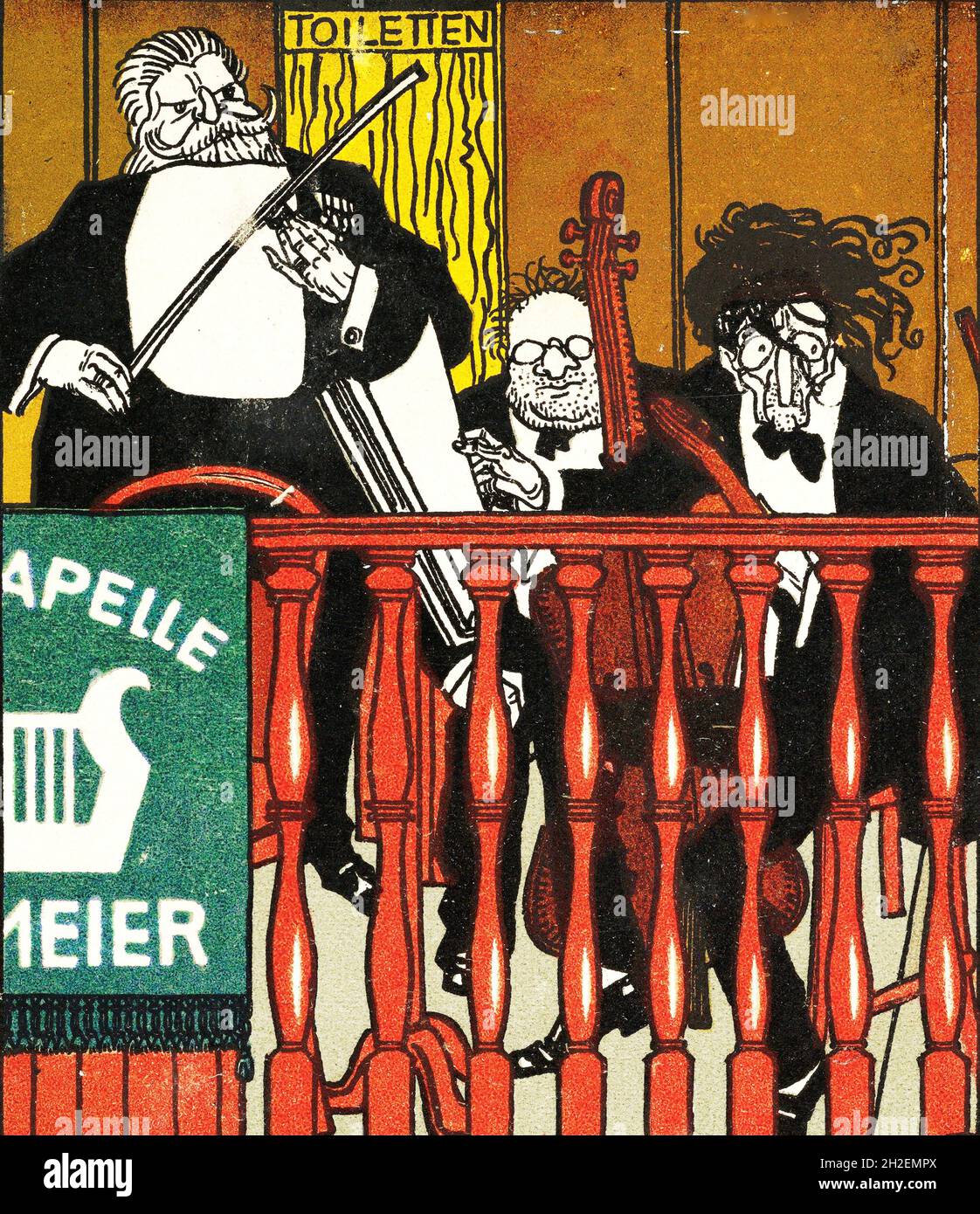 Moriz Jung artwork entitled Salon Orchestra Meier - Wiener Werkstätte Stock Photo