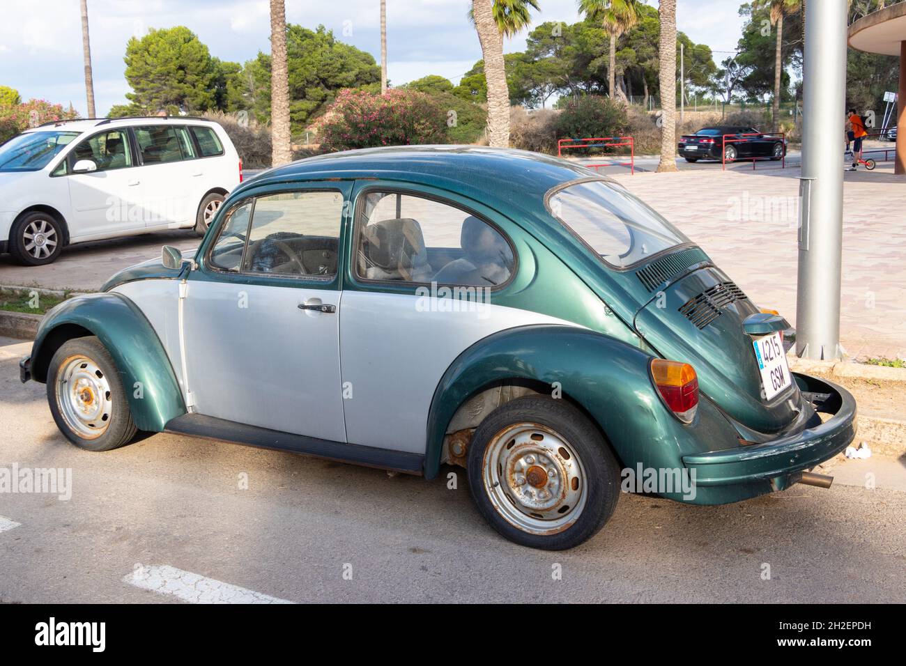 Vintage Type 1 Volkswagen Beetle in Can Pastilla near Palma Mallorca Spain Stock Photo