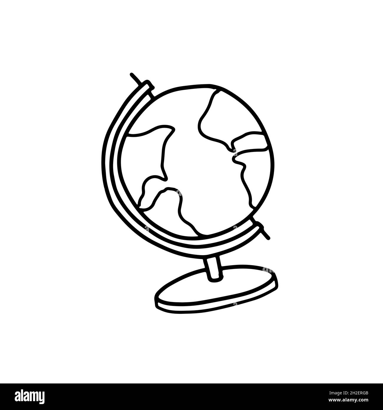 Globe earth icons isolated on white. Vector illustration Stock Vector ...