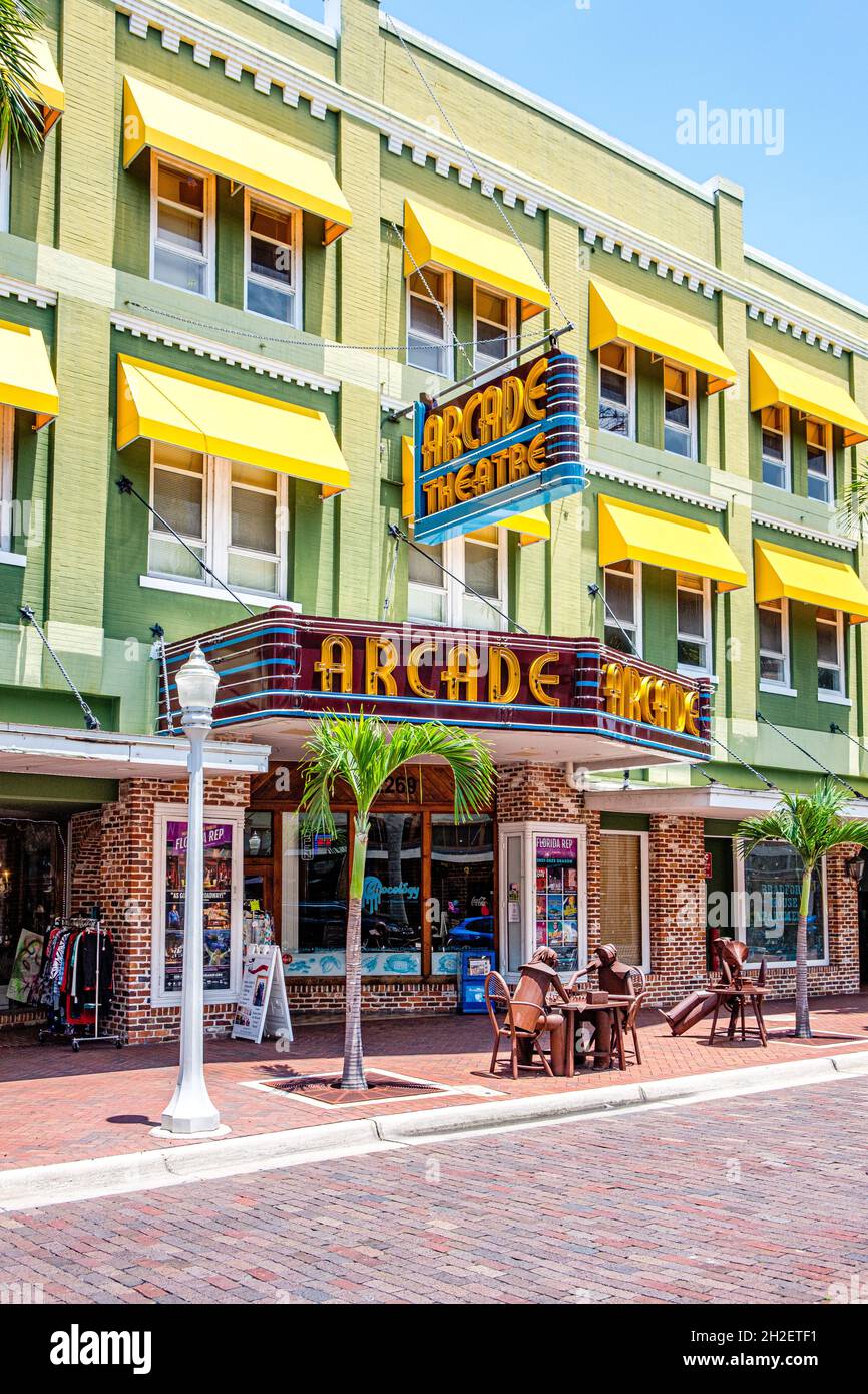 Arcade Theatre, First Street, Fort Myers, Florida Stock Photo Alamy