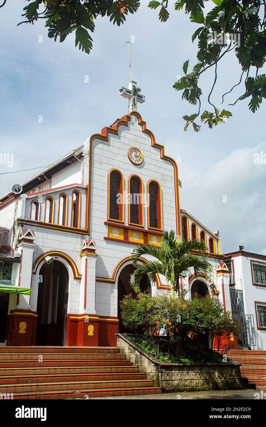 San Luis, Antioquia. Colombia - October 13, 2021. Iglesia de San Luis  Gonzaga, is a colombian temple of catholic worship Stock Photo - Alamy