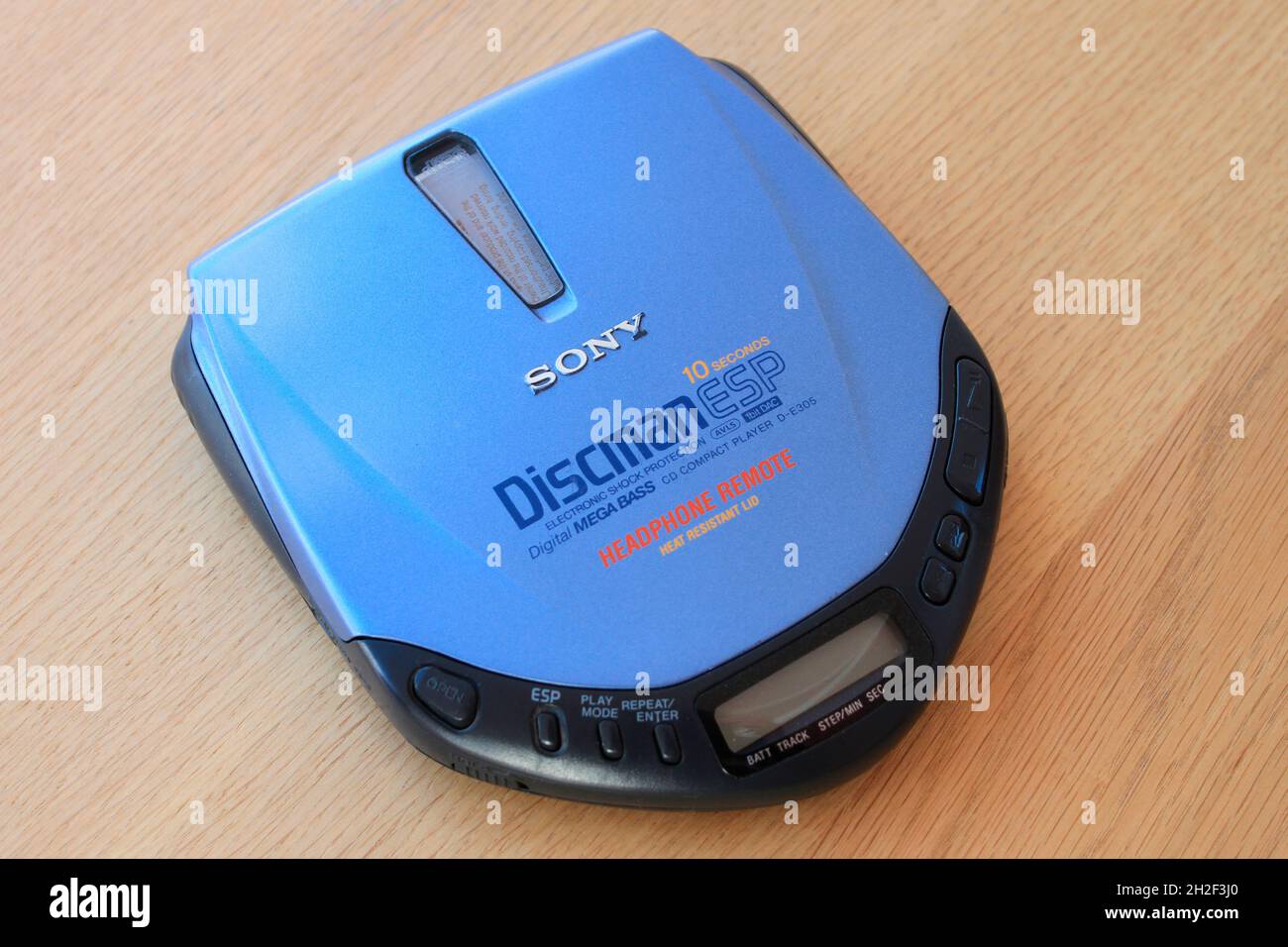 Portable CD player from 1999 Stock Photo