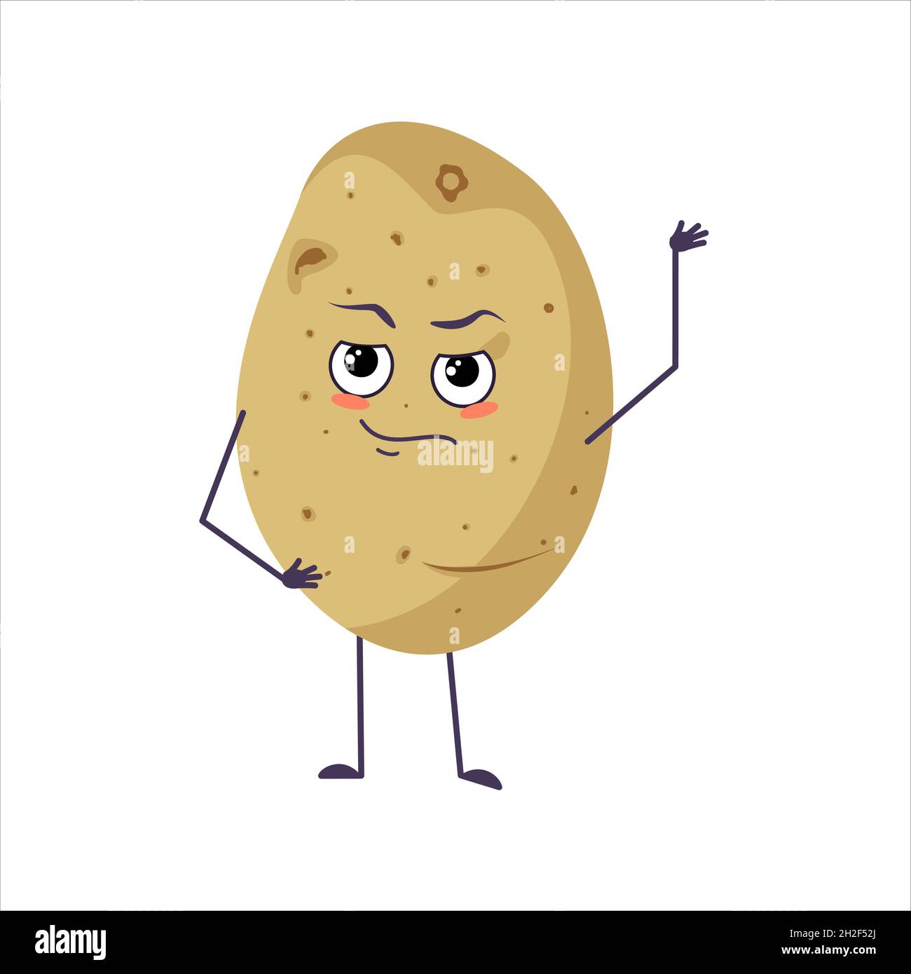 Cute Potato with a Face | Photographic Print