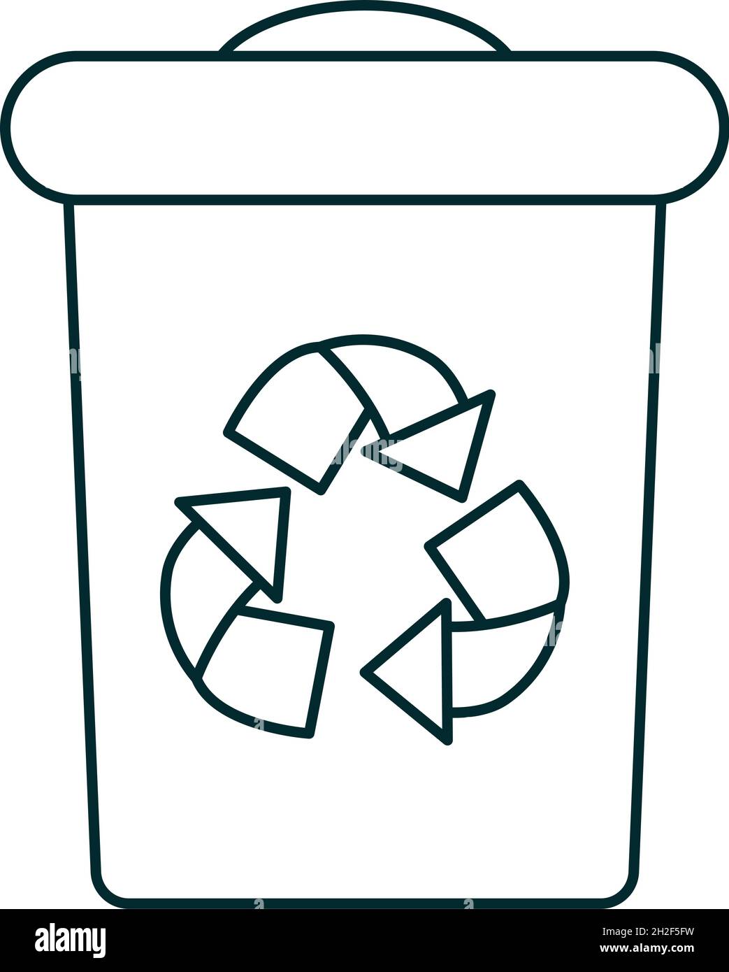 recycle bin on white background Stock Vector Image & Art - Alamy